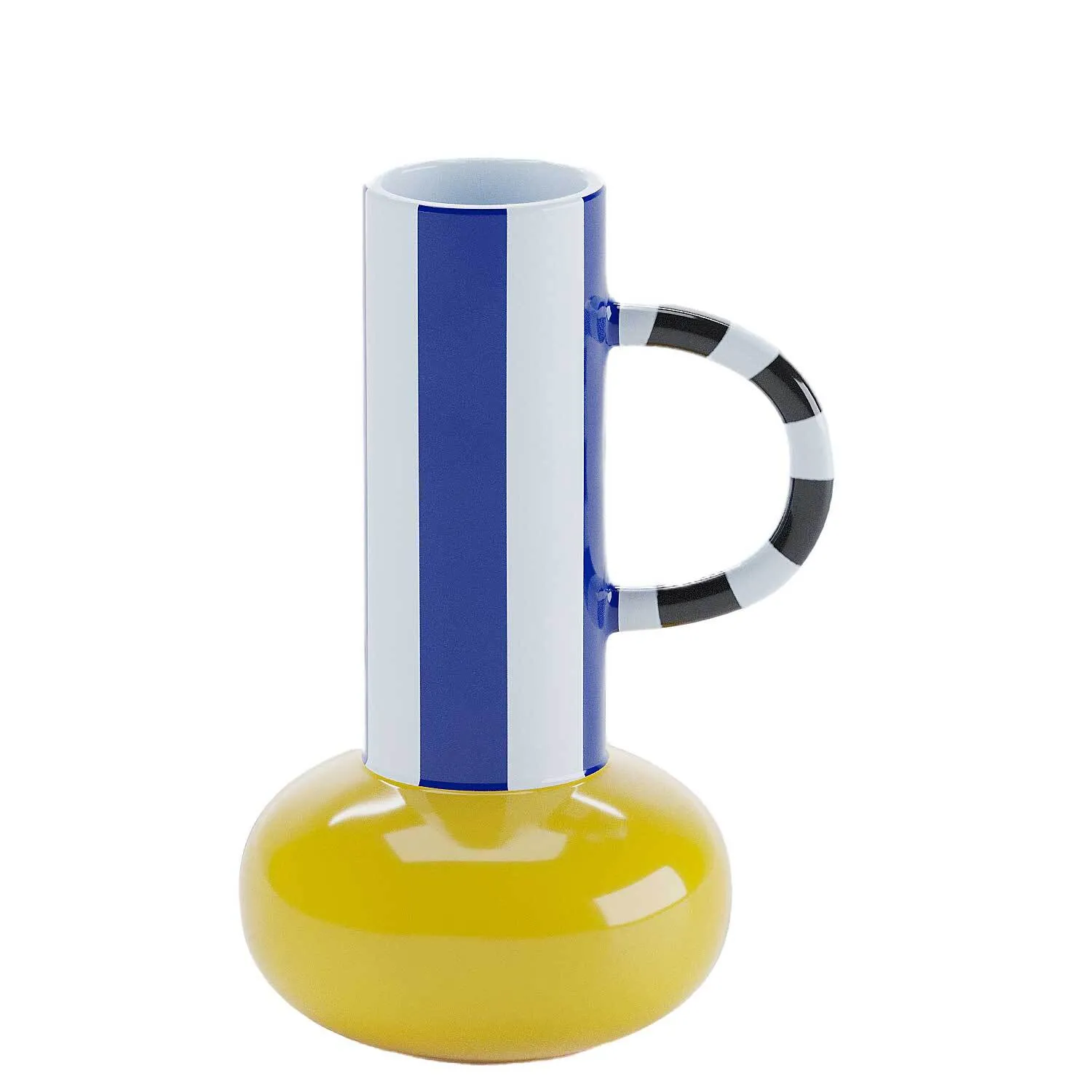 Vase décoratif en céramique avec poignée Multicolore BIRMINGHAM