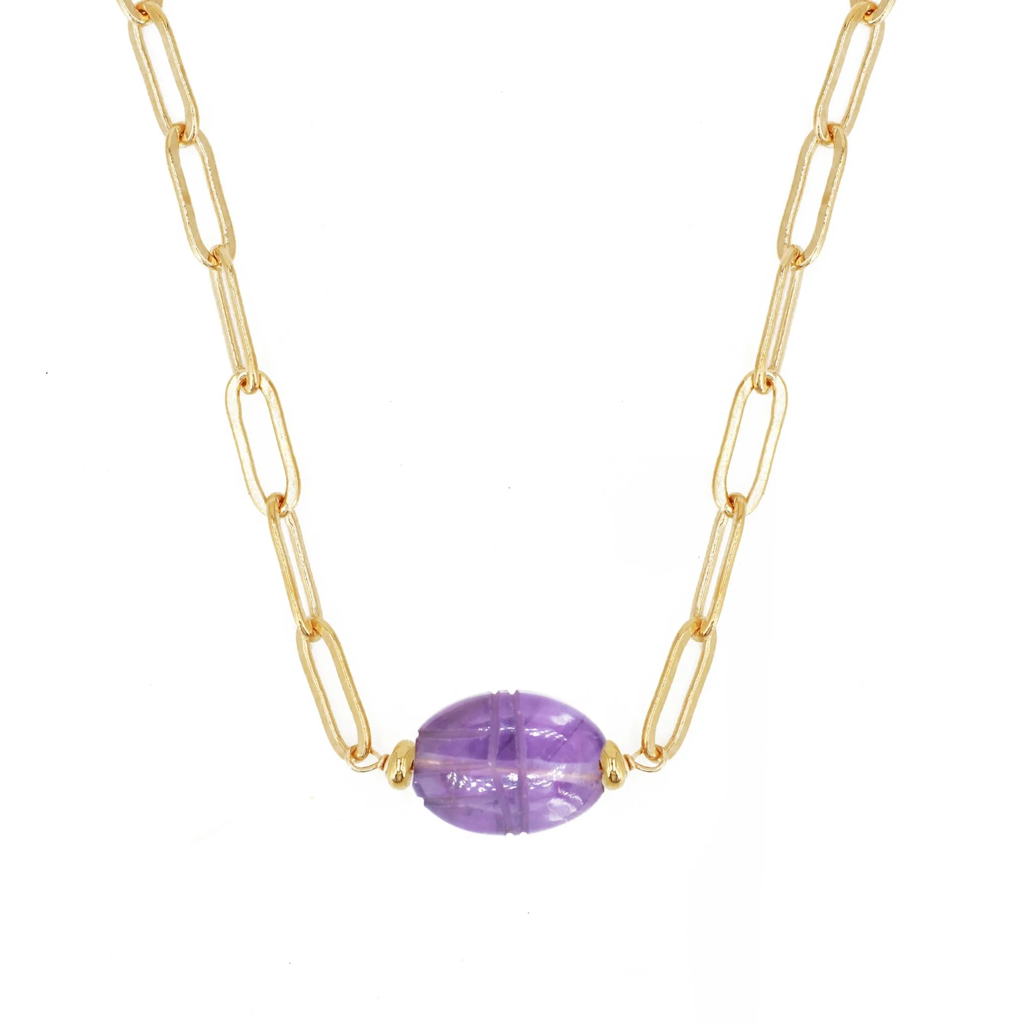 Collier scarabée Violet SCARABEE