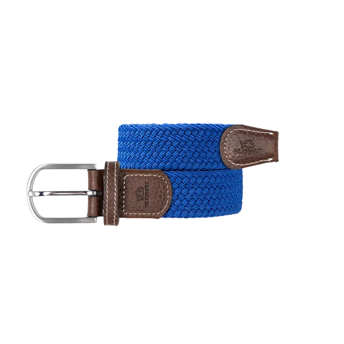 Ceinture tressée élastique unie Bleu BLEU GREC
