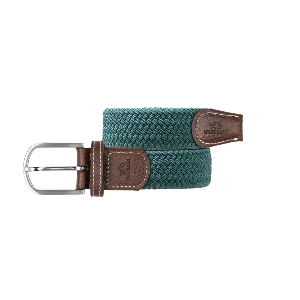 Ceinture tressée élastique unie Vert PIN VERT