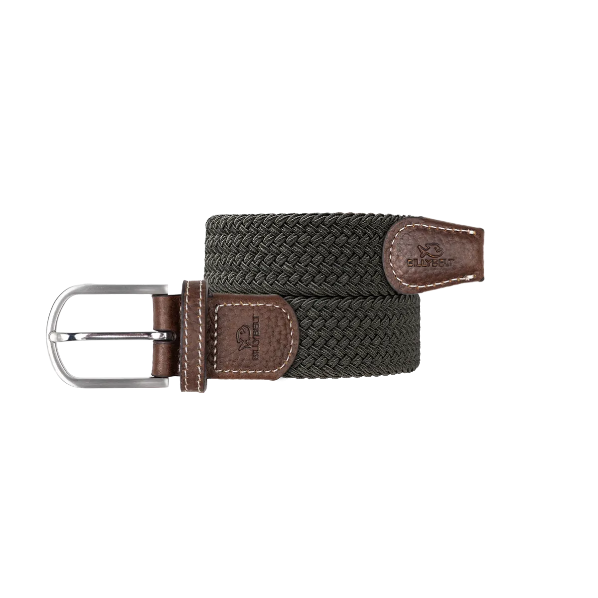 Ceinture tressée élastique unie Kaki VERT KAKI