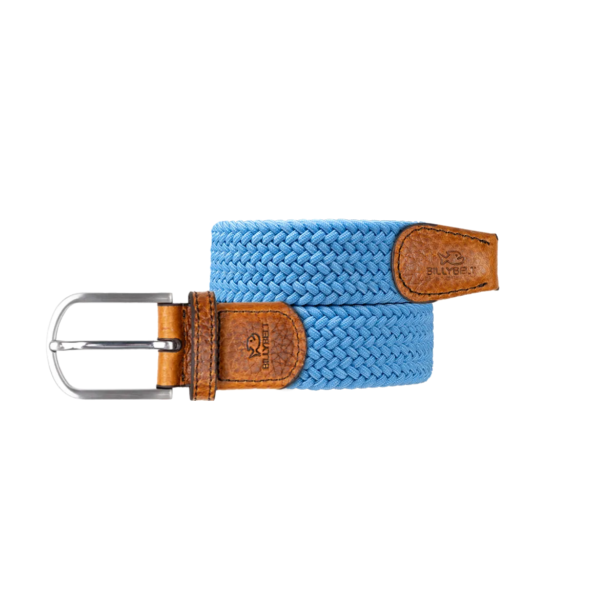 Ceinture tressée élastique unie Bleu BLEU ALASKA