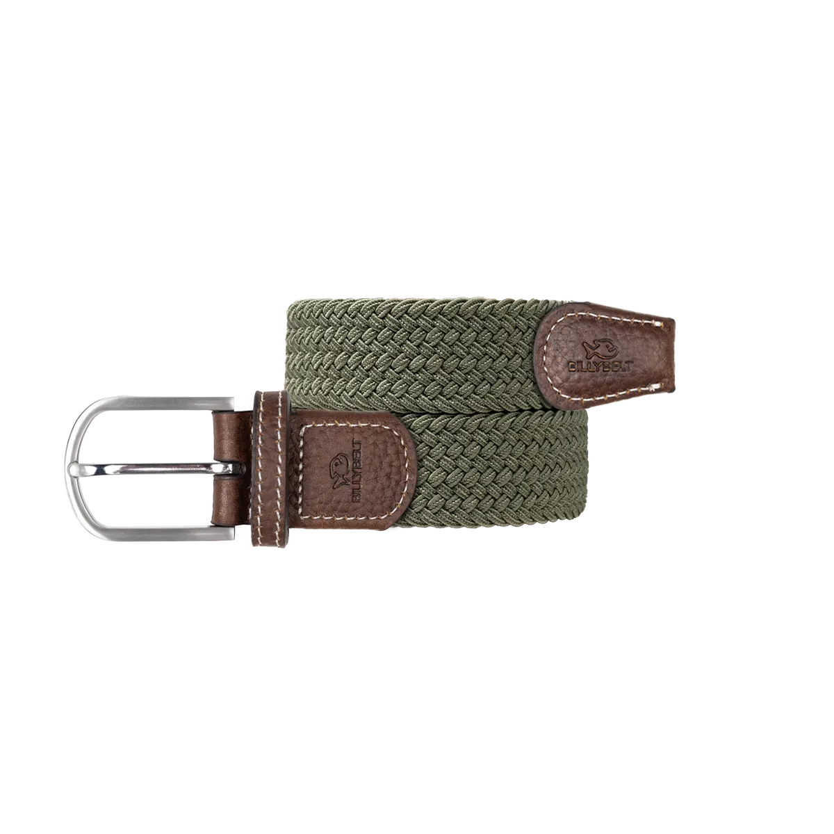 Ceinture tressée élastique unie Vert VERT ARME