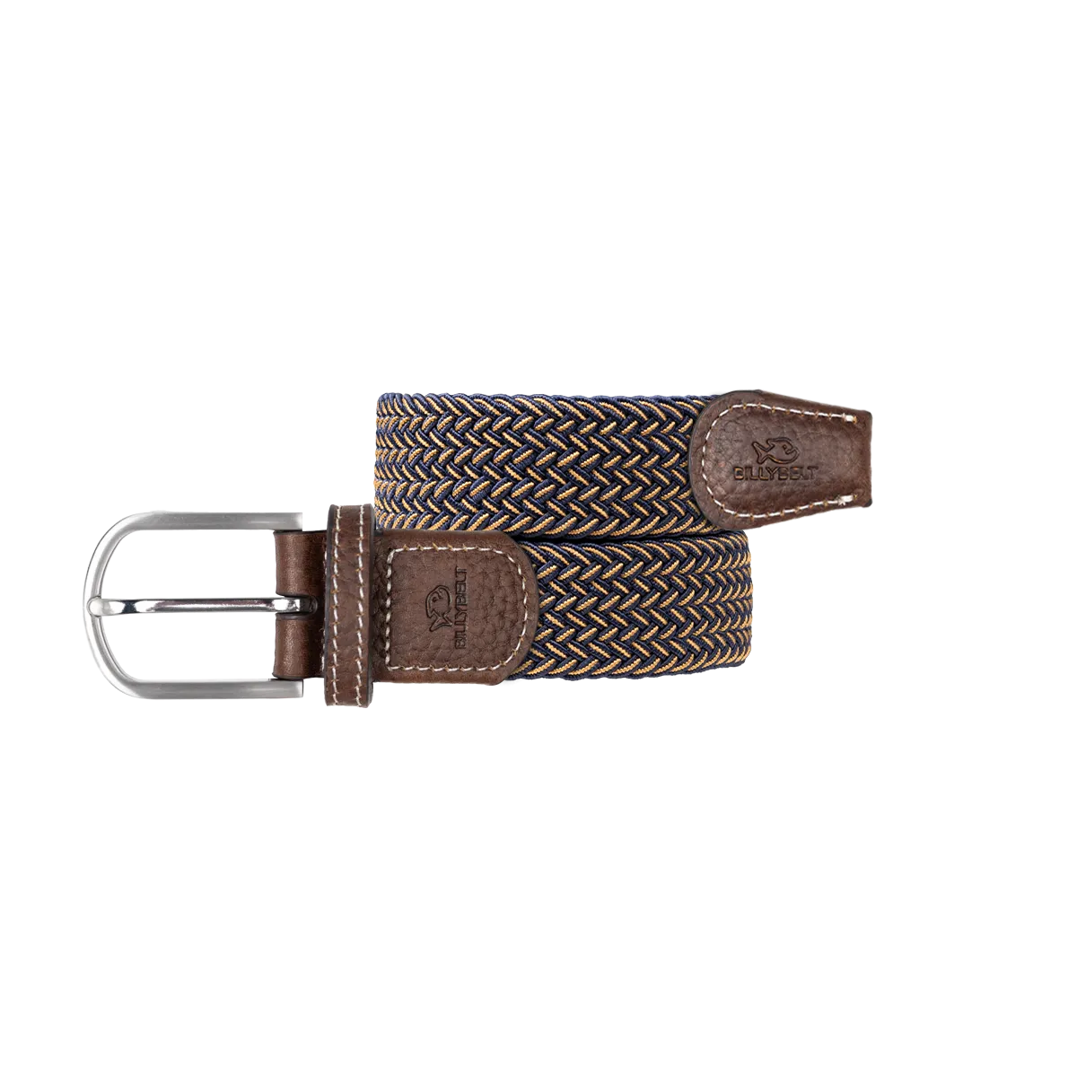 Ceinture tressée élastique multicolore Marron HAVANE