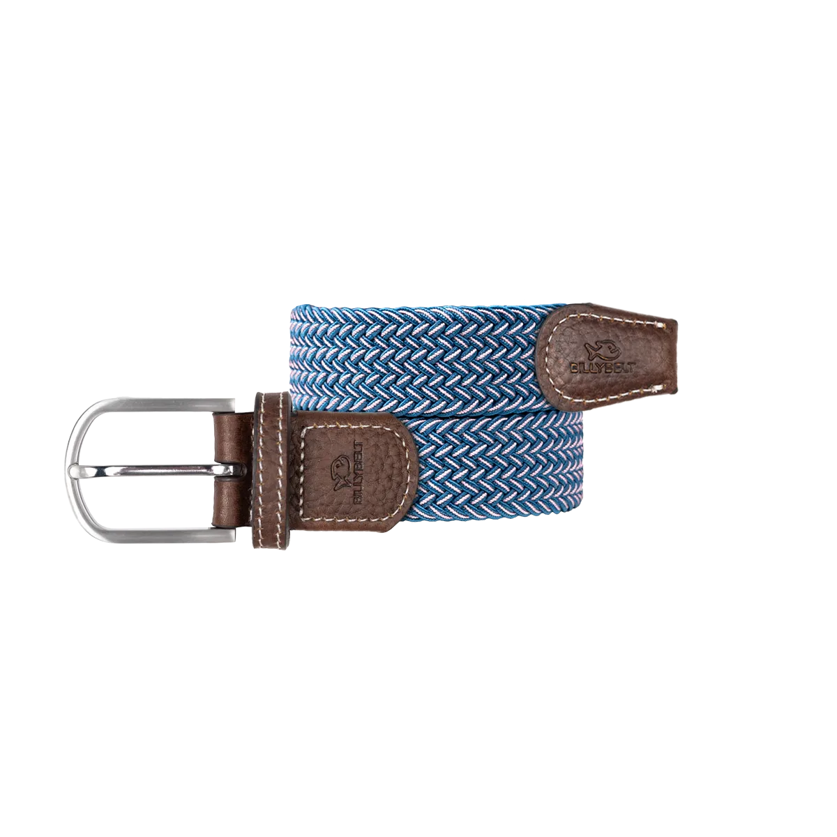 Ceinture tressée élastique multicolore Bleu SEOUL