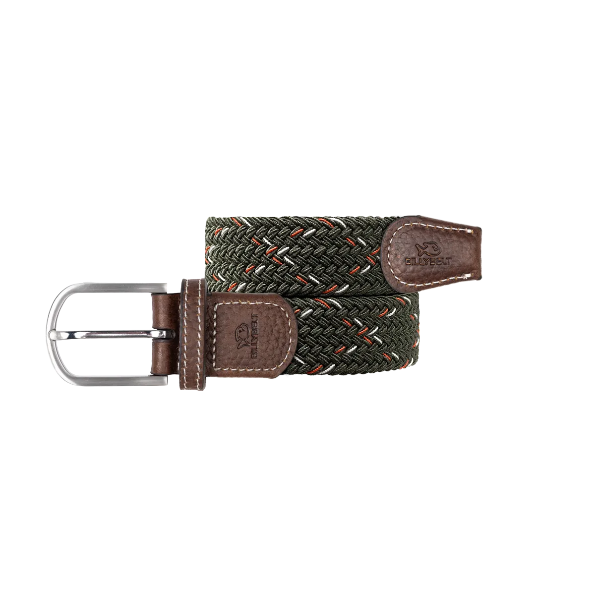 Ceinture tressée élastique multicolore Vert TANZANIE