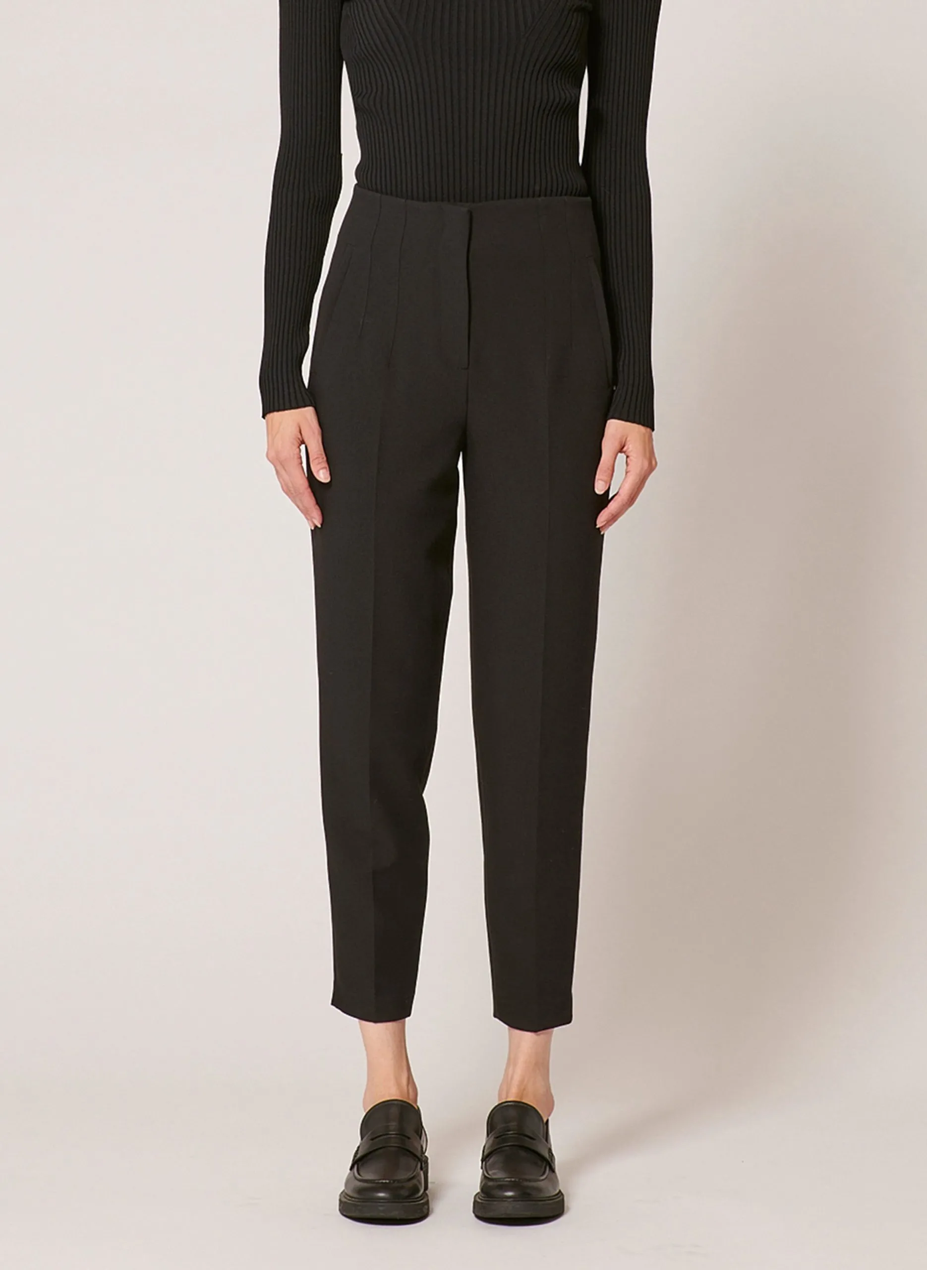 Pantalon cigarette taille haute Noir POWER