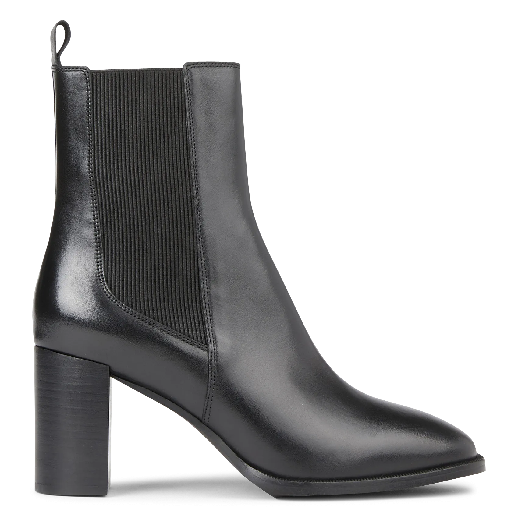 Bottines Chelsea à talons en cuir Noir BARBIE