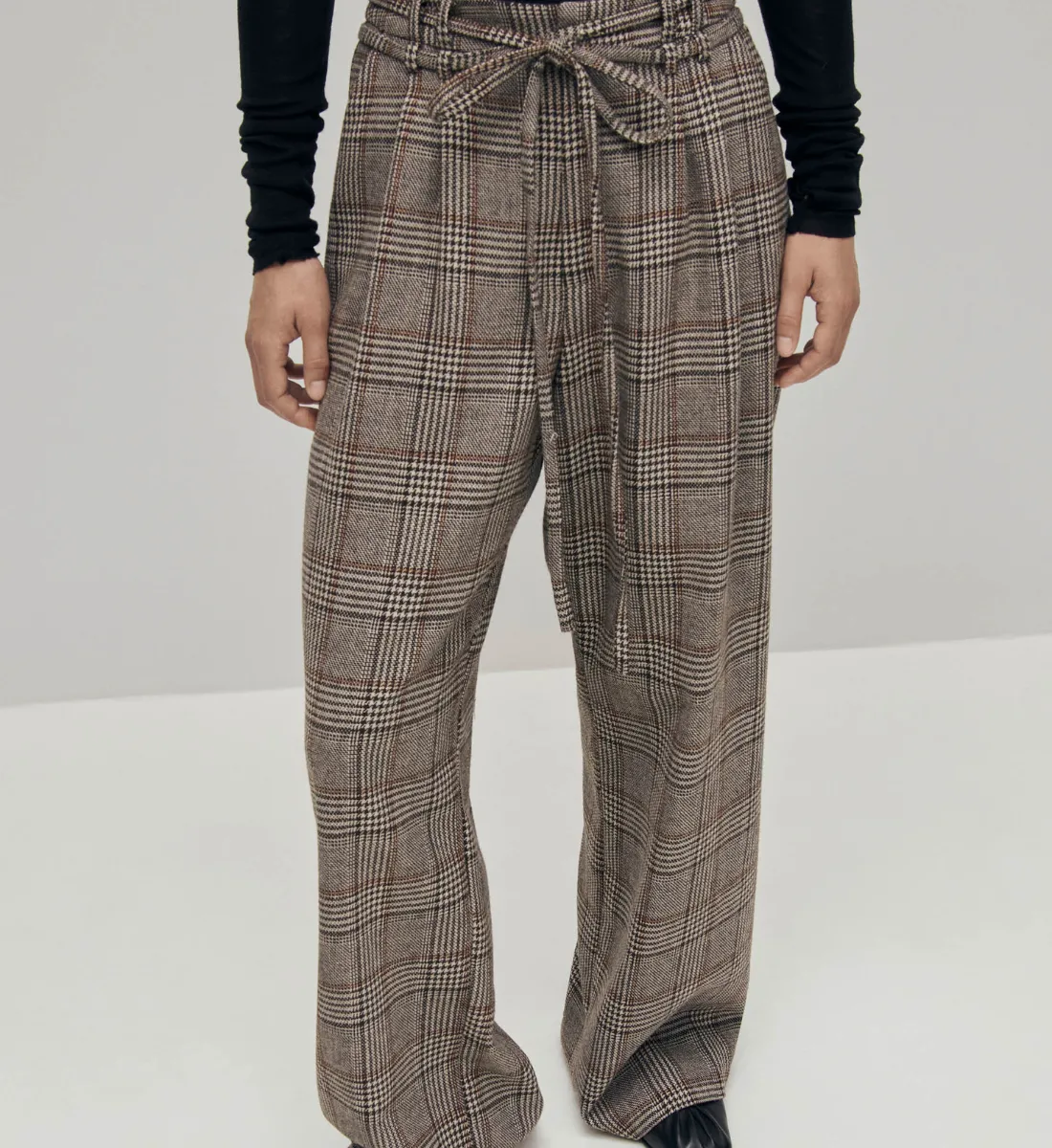 Pantalon droit en laine Marron KATHY