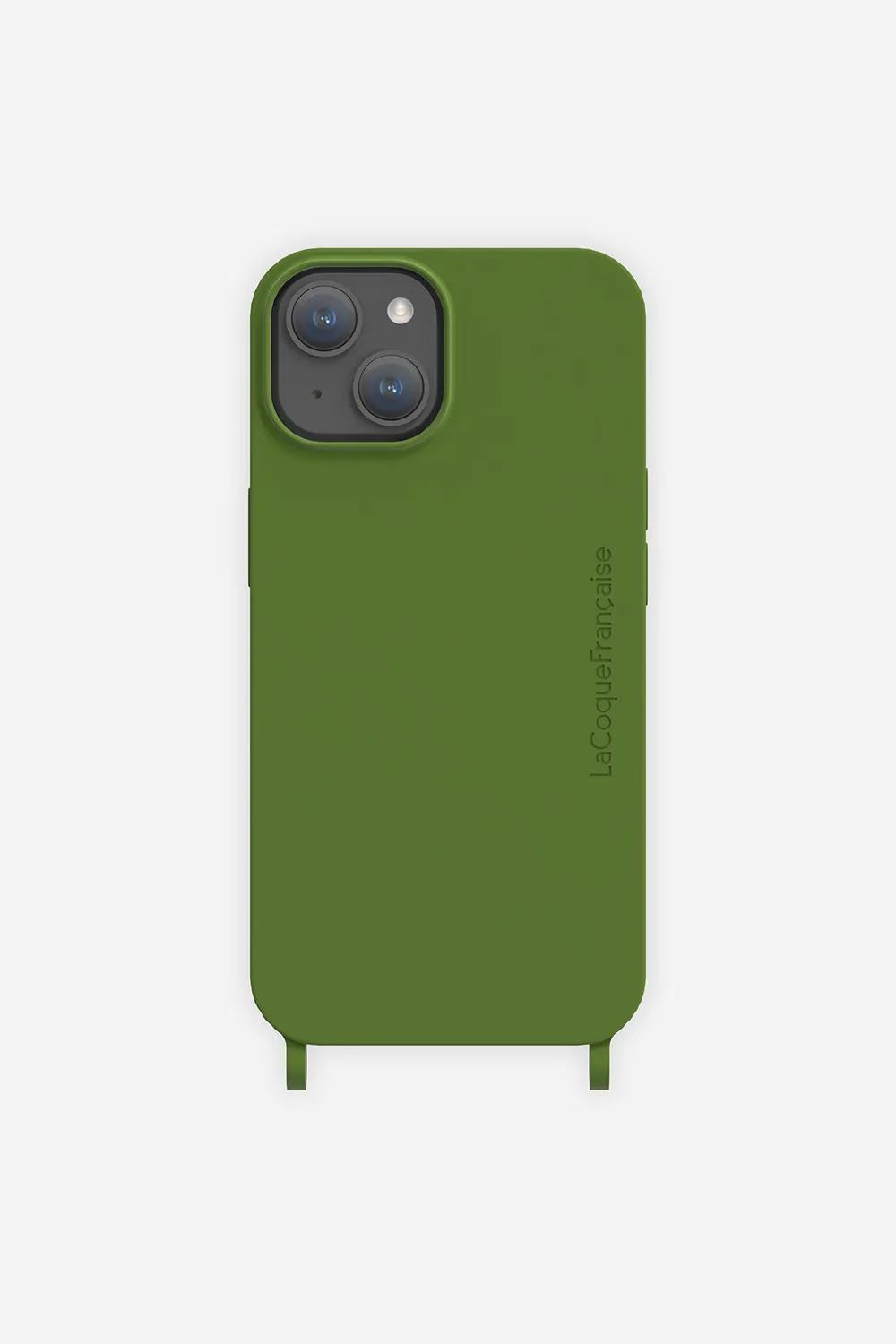 Coque de téléphone soft touch avec anneaux pour iphone 14 Vert
