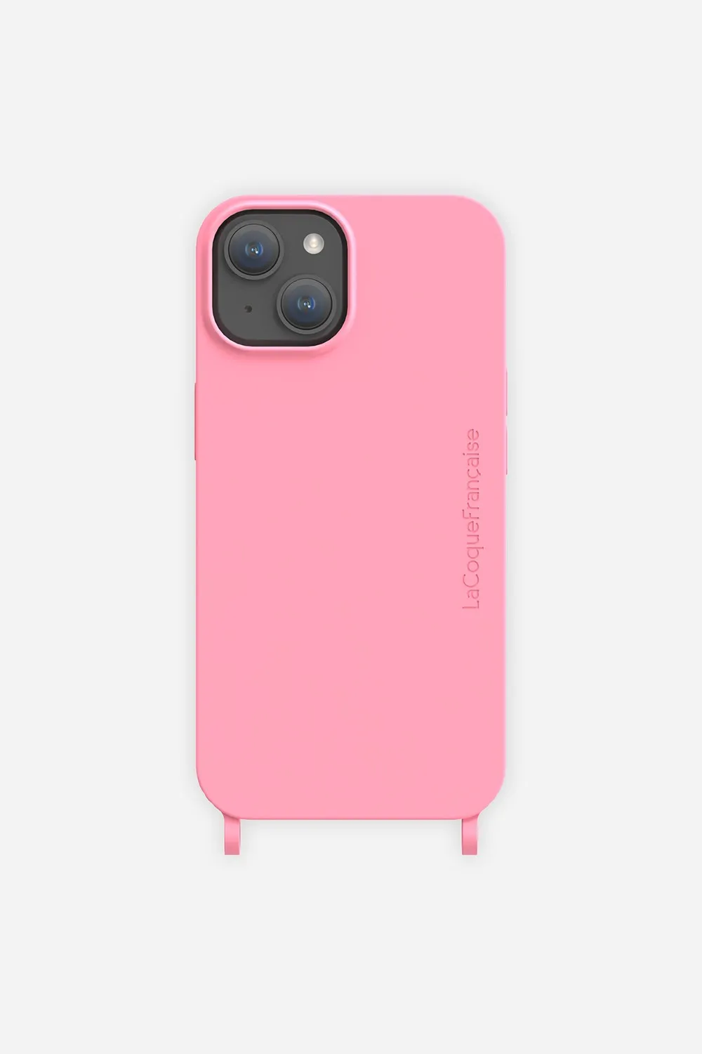 Coque de téléphone soft touch avec anneaux pour iphone 14 Rose