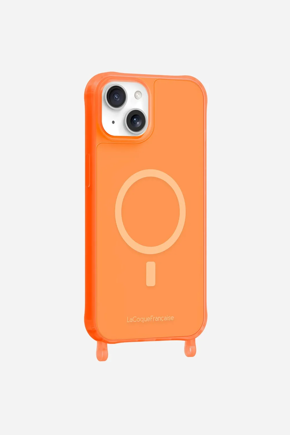 Coque de téléphone magsafe avec anneaux pour iphone 15 Orange