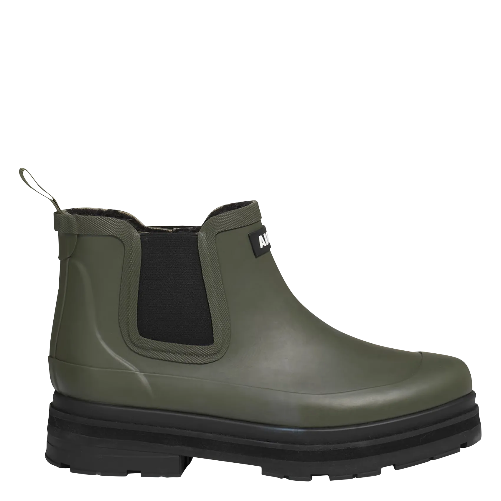 Bottines de pluie doublure en sherpa Vert