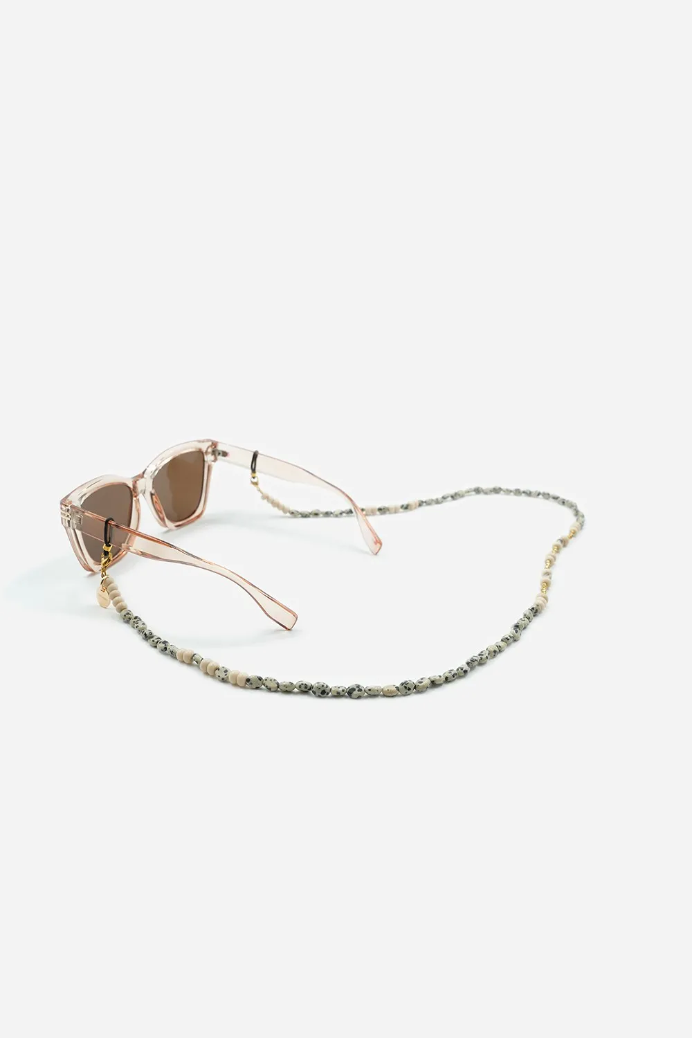 Chaîne de lunettes en perles Beige ELYO