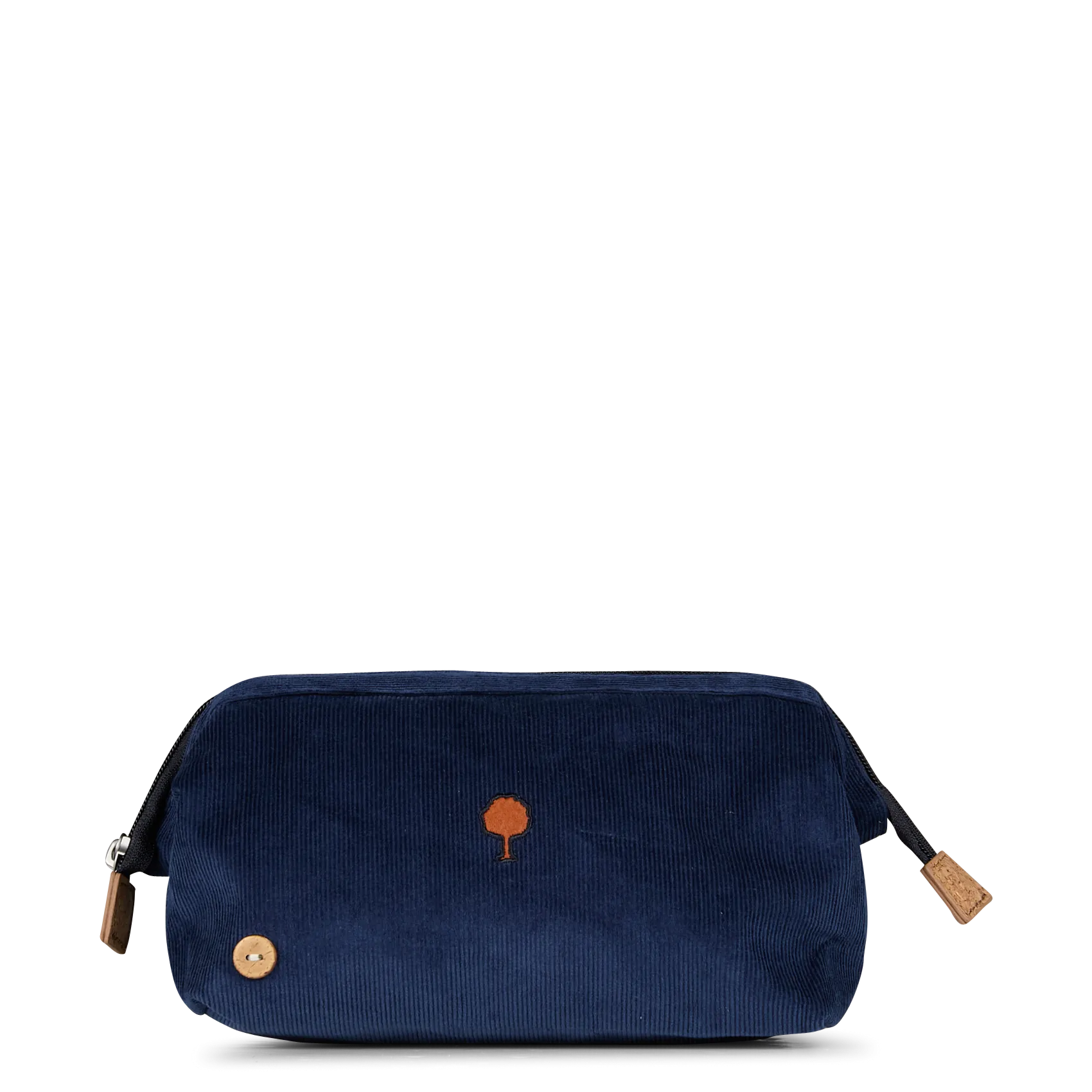 Trousse de toilette côtelé en coton recyclé Bleu