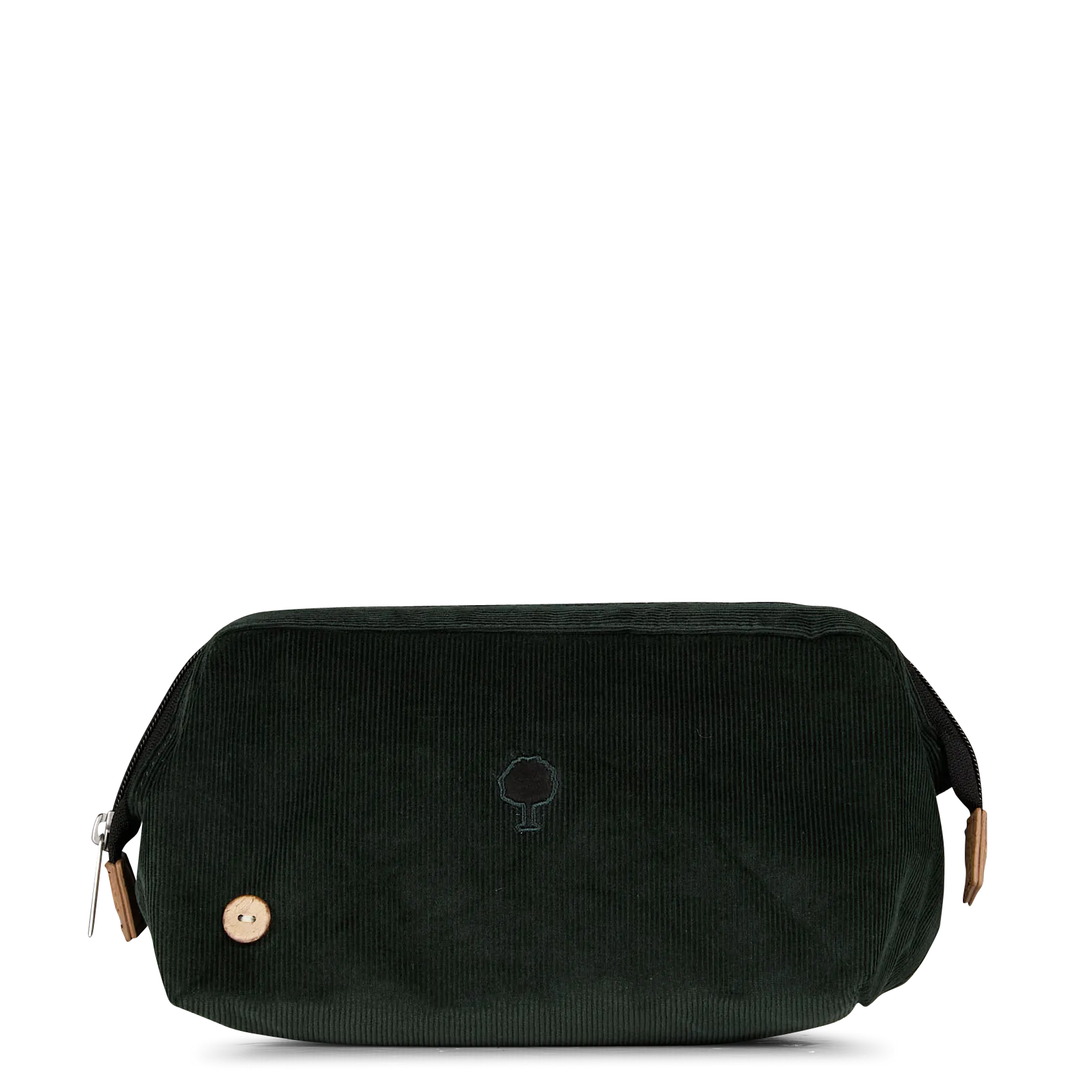 Trousse de toilette côtelé en coton recyclé Vert