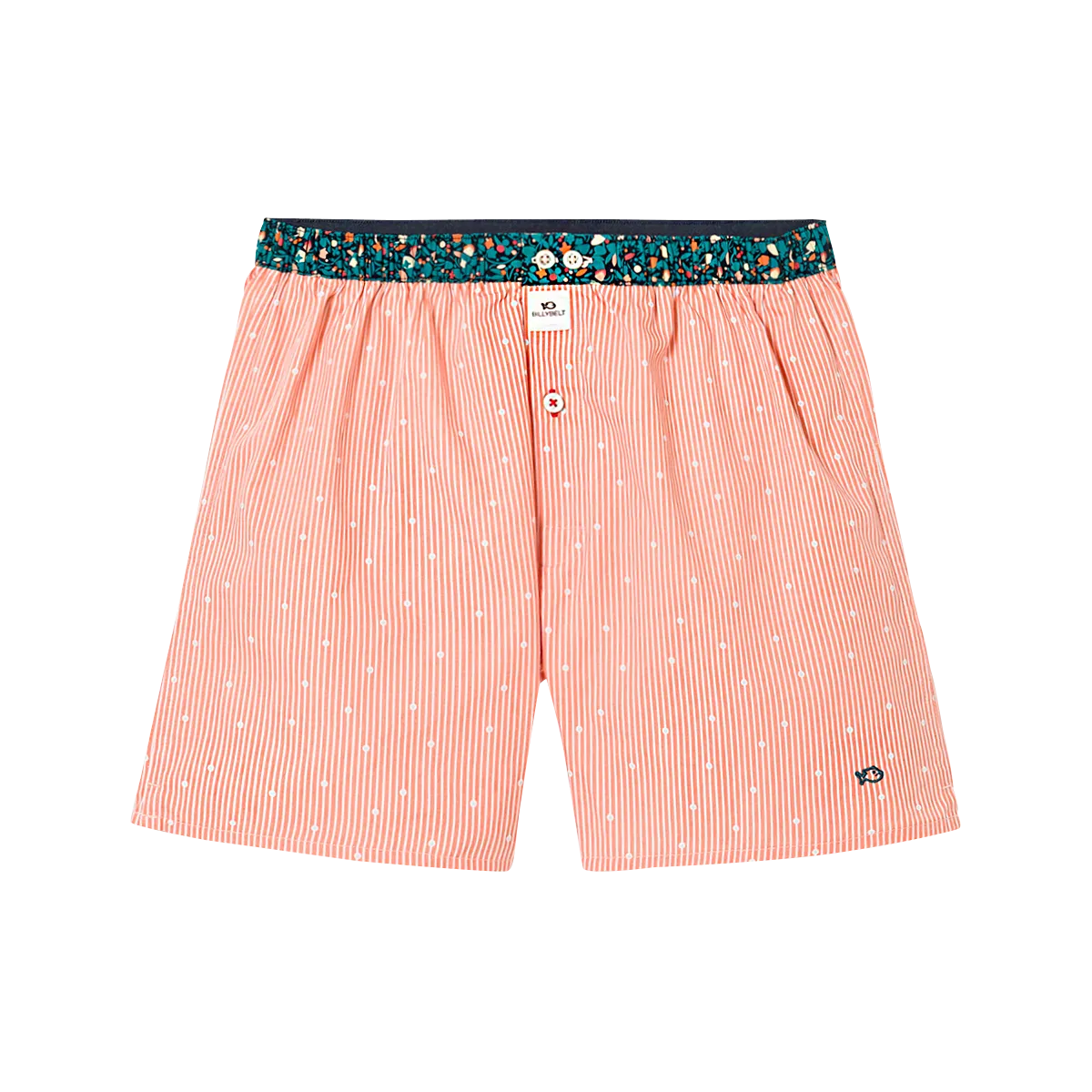 Caleçon en coton biologique Rouge PINKY STRIPES