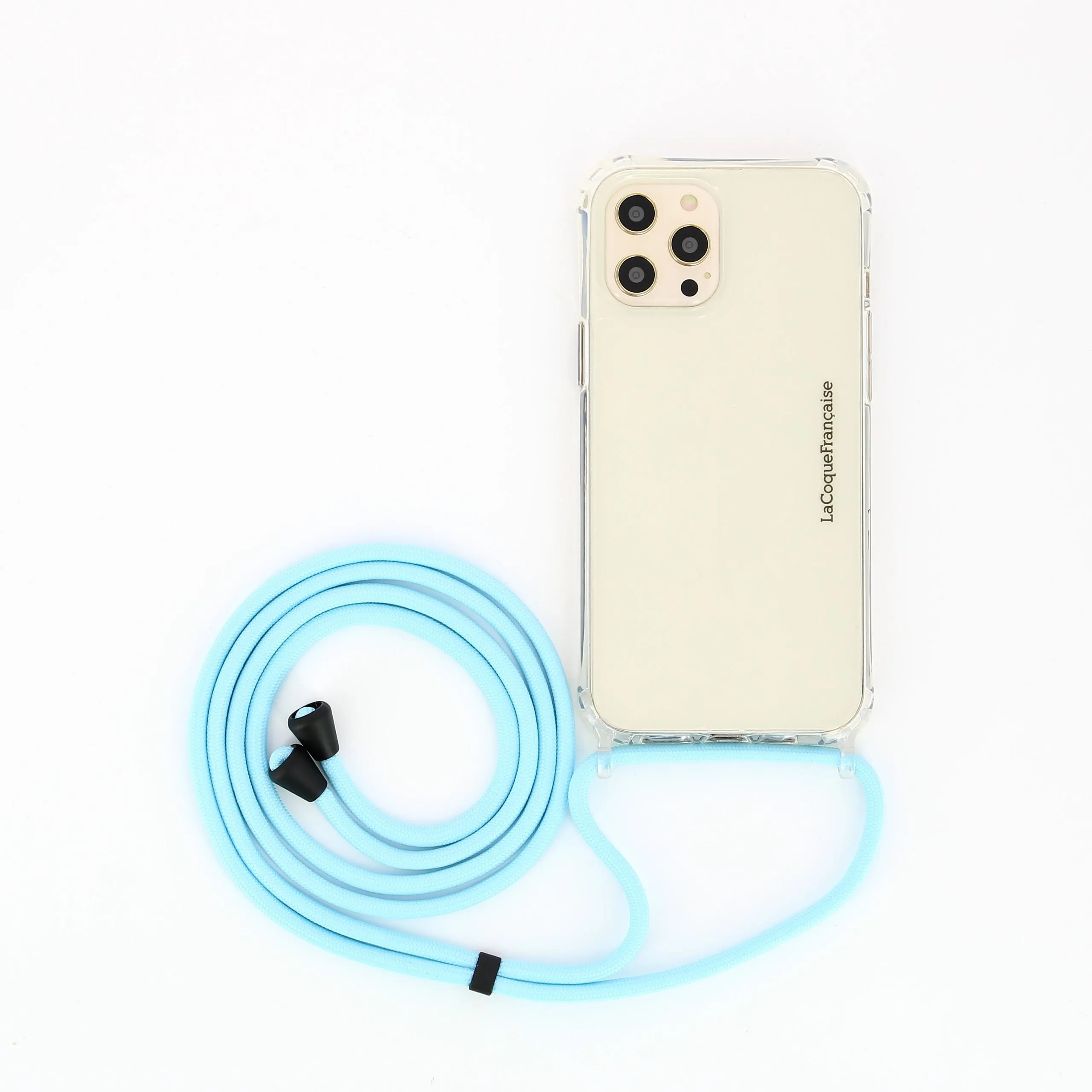 Cordon de téléphone en coton Bleu NINA