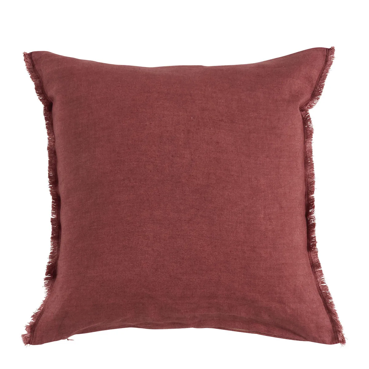 Housse de coussin chloé en lin lavé - terracotta - 50 x 50 cm Rouge CHLOÉ