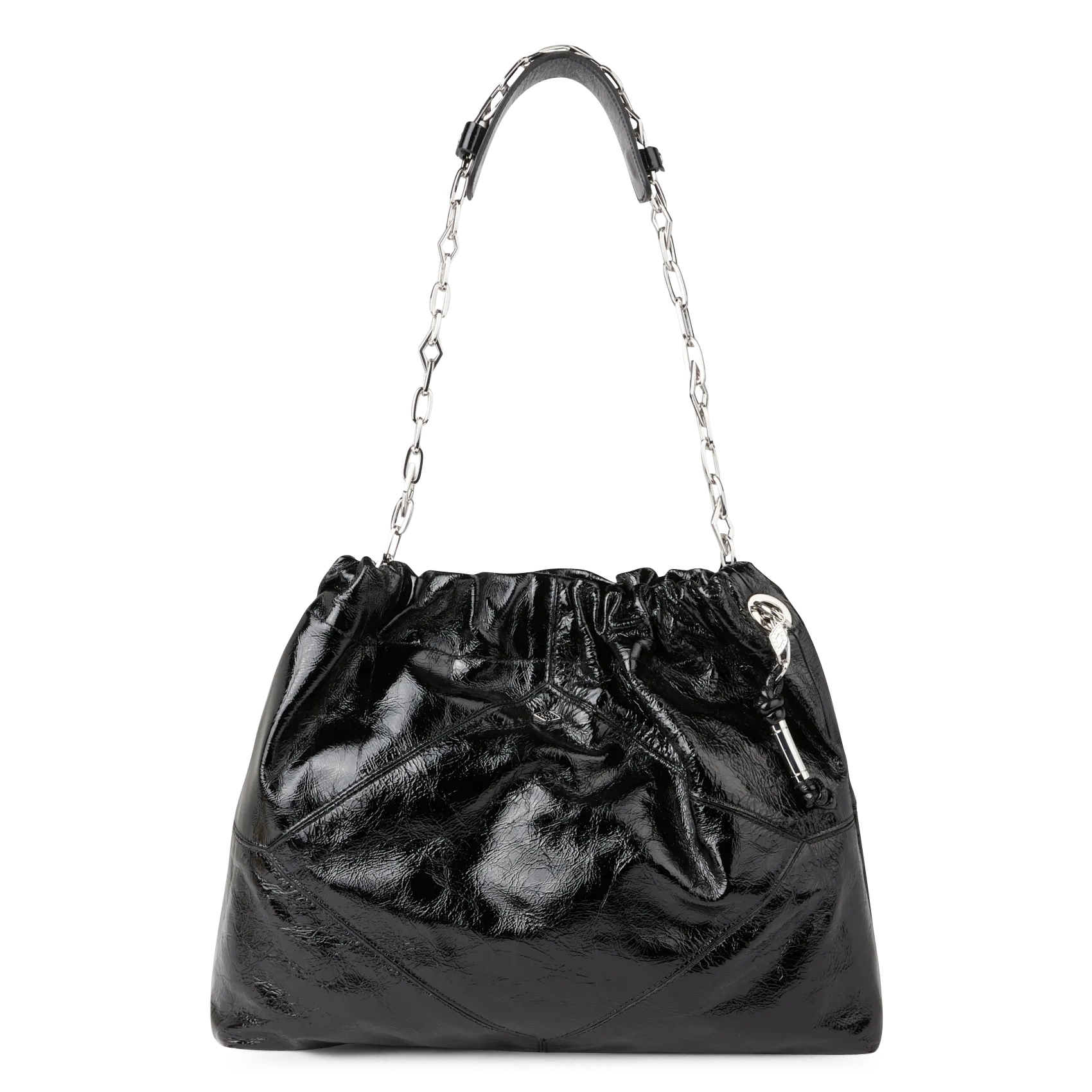 Sac bandoulière en cuir Noir JUNE TOTE
