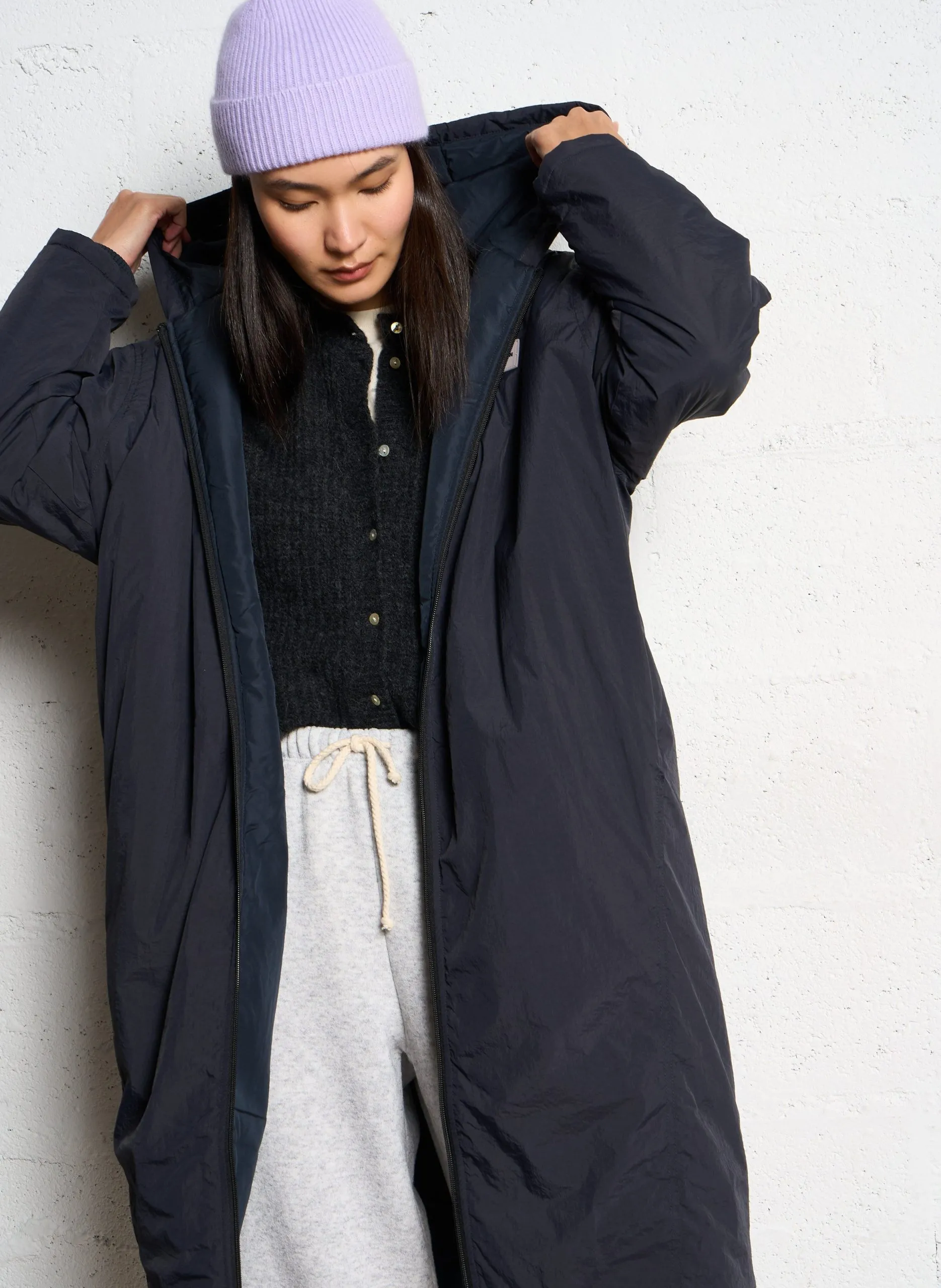 Parka longue à capuche Noir ZOTCITY