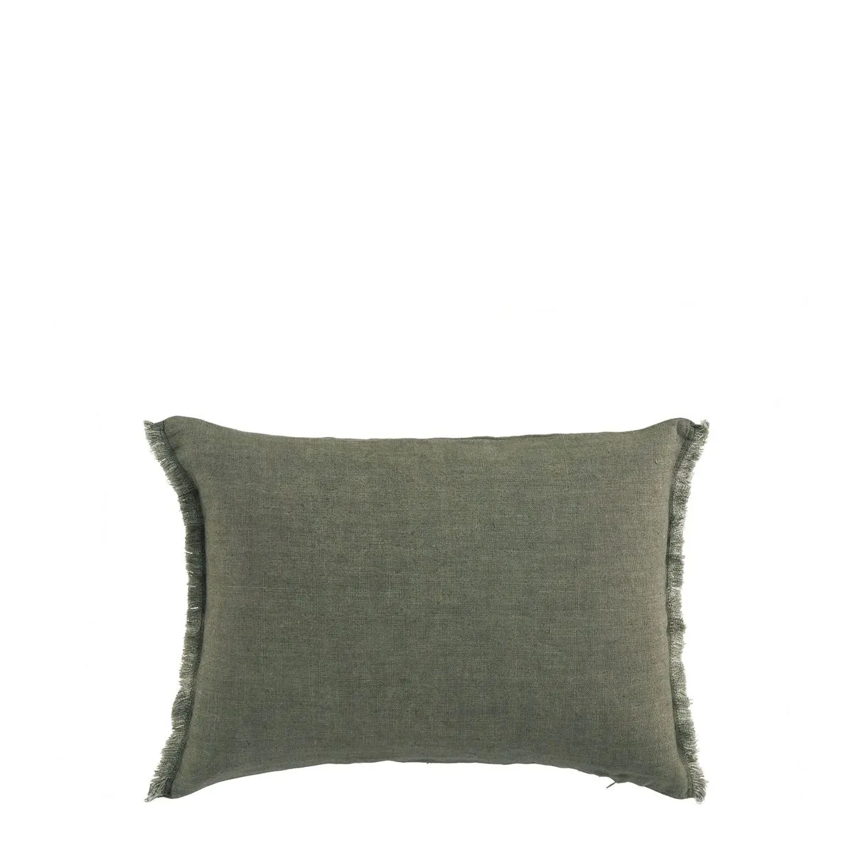 Housse de coussin chloé en lin lavé - kaki - 30 x 40 cm Vert CHLOÉ