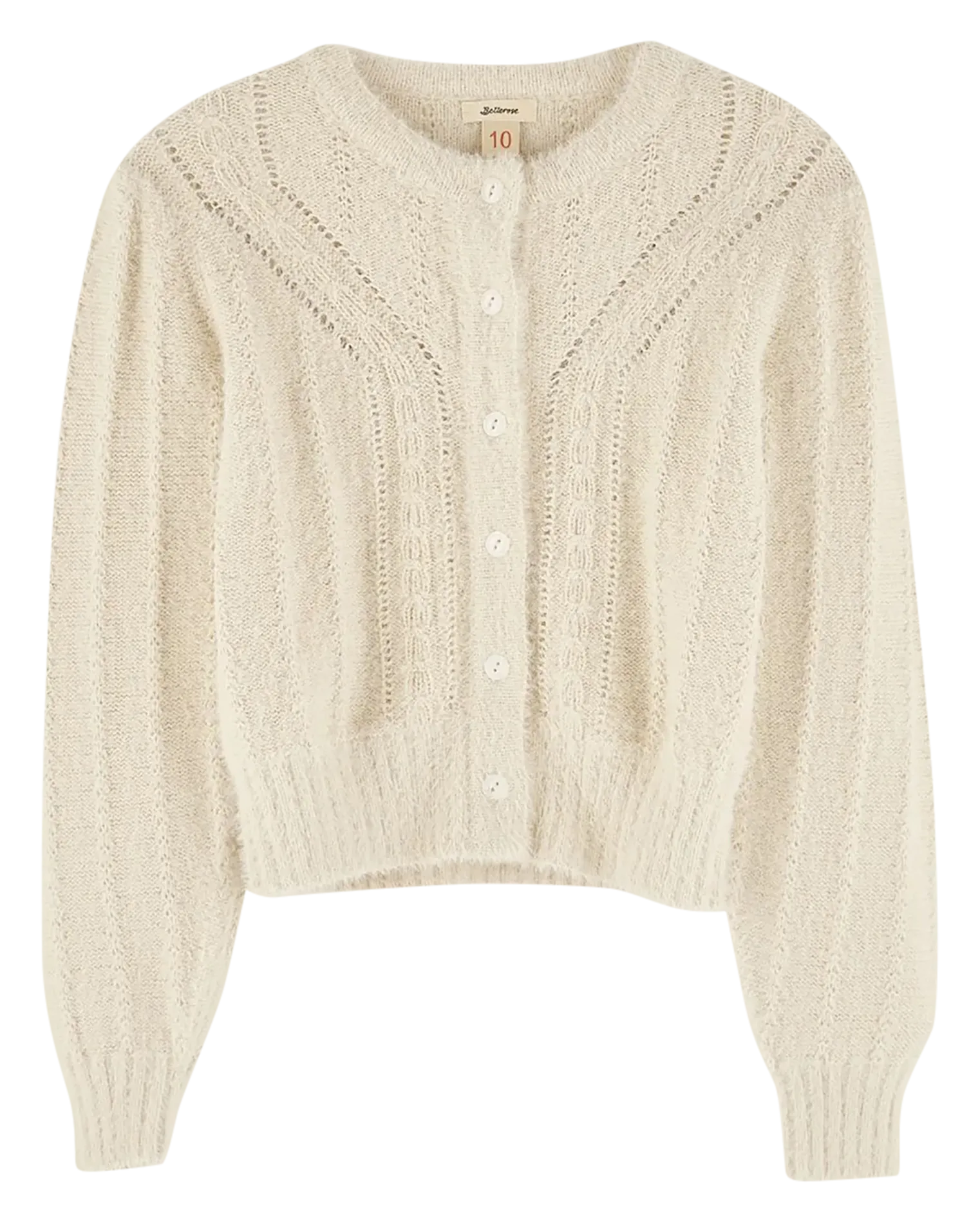 Cardigan droit ajouré Beige GOLTER