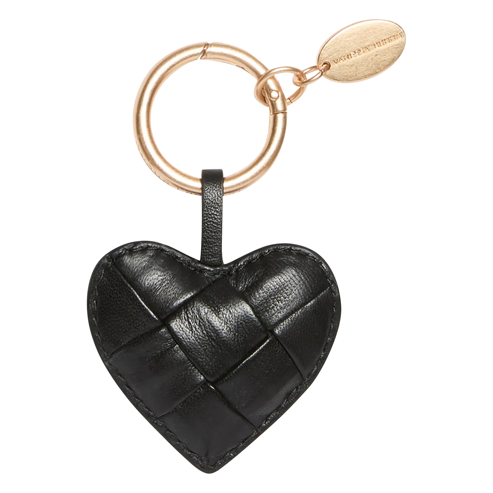 Charm coeur en cuir Noir CHARM COEUR
