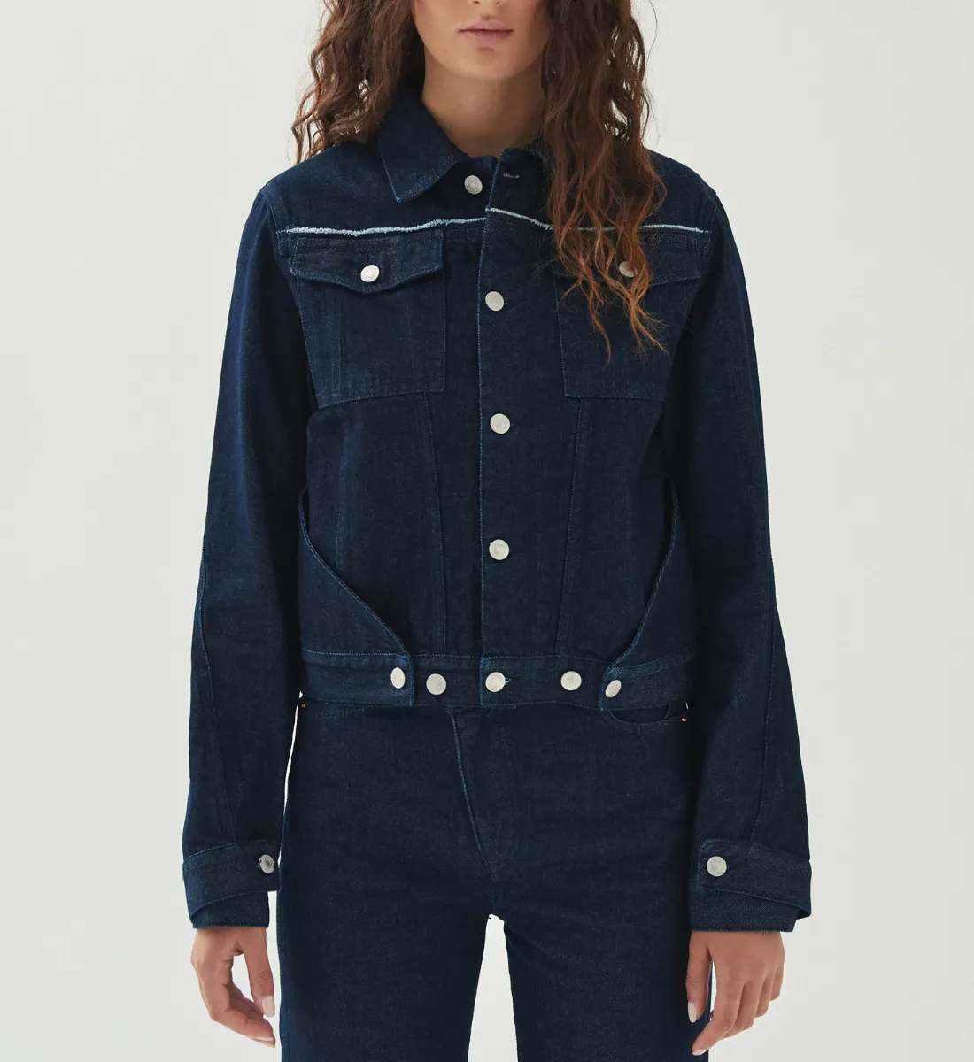 Veste denim en coton Bleu SAND