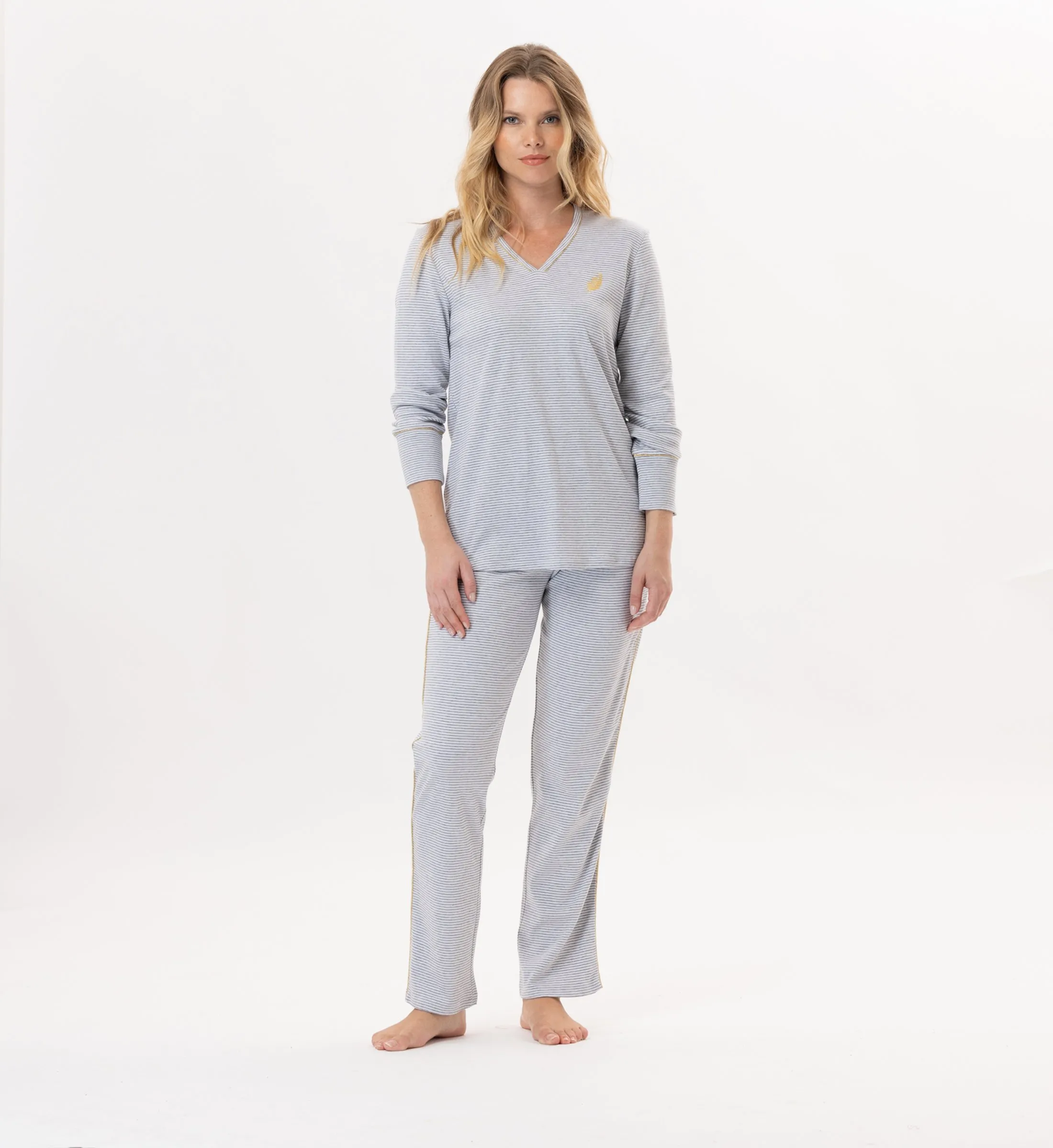 Pyjama en coton Gris GARANCE 802