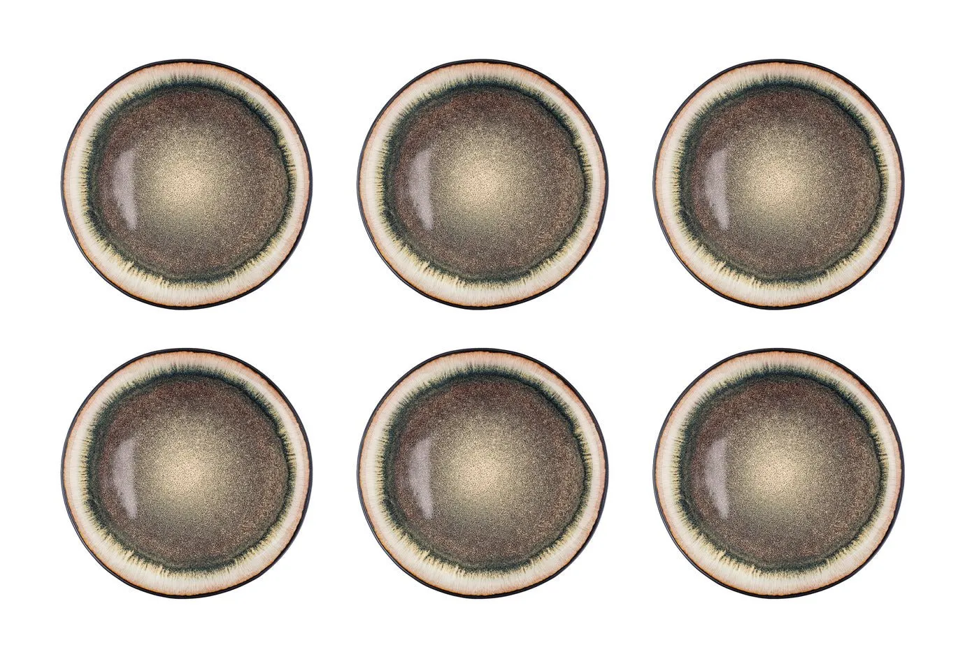 Assiette iris ø26cm - 6 pièces - marron sauvage Marron