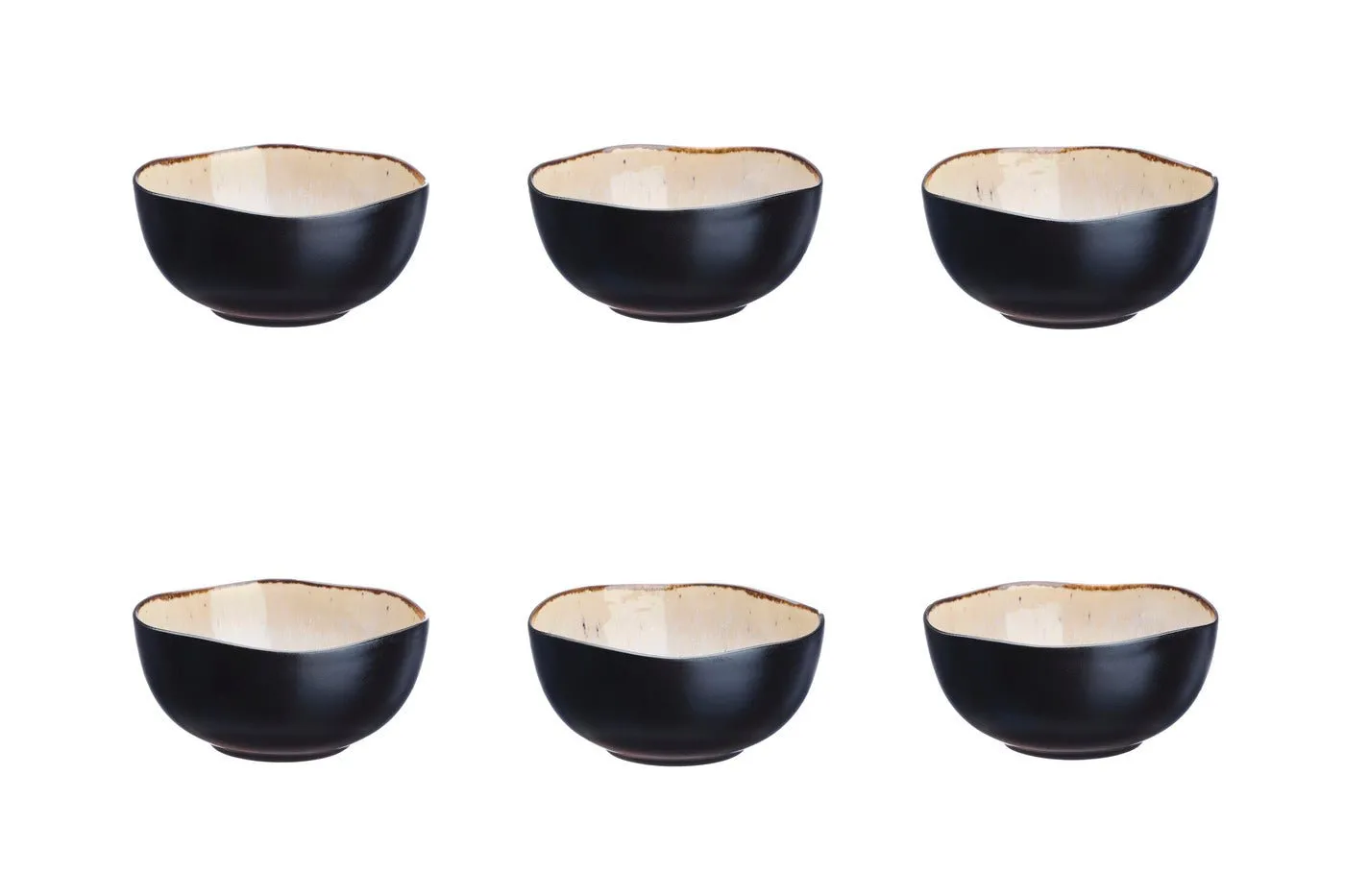 Bol iris ø12cm - 6 pièces - blanc ivoire Blanc