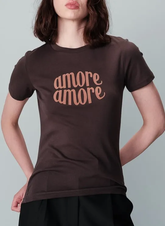 Tee-shirt col rond en coton mélangé Gris NICOLETTE