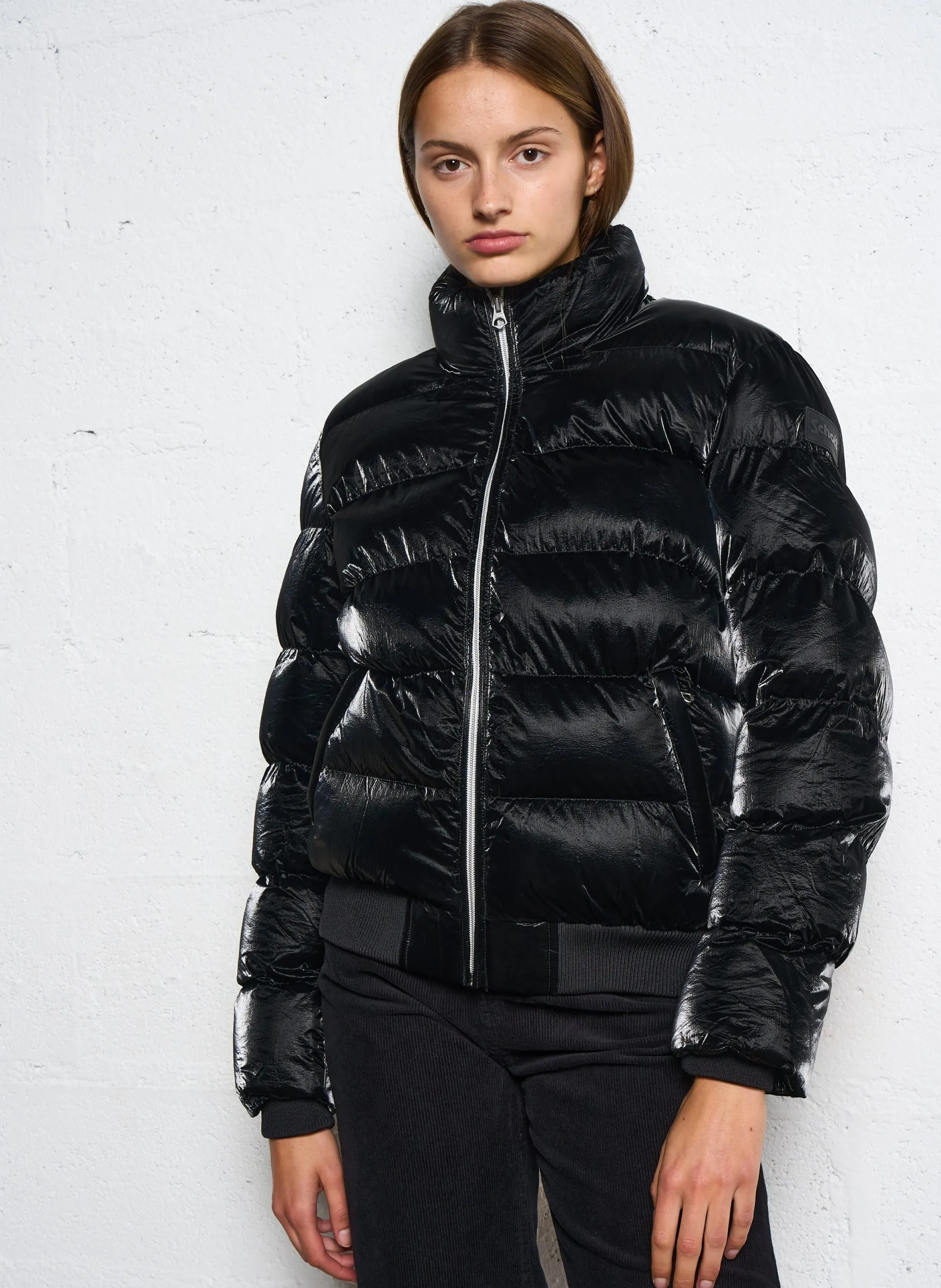 Doudoune effet satiné Noir