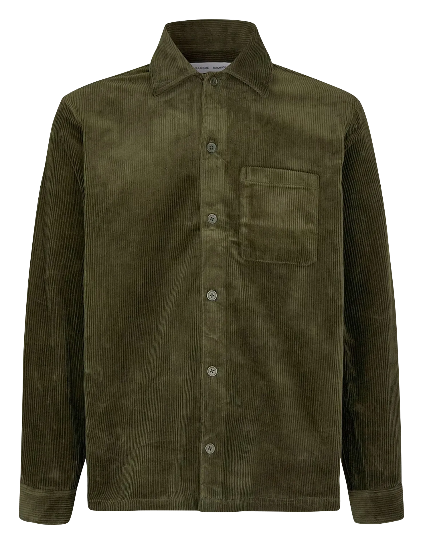 Surchemise col classique en coton organique Kaki DAMON