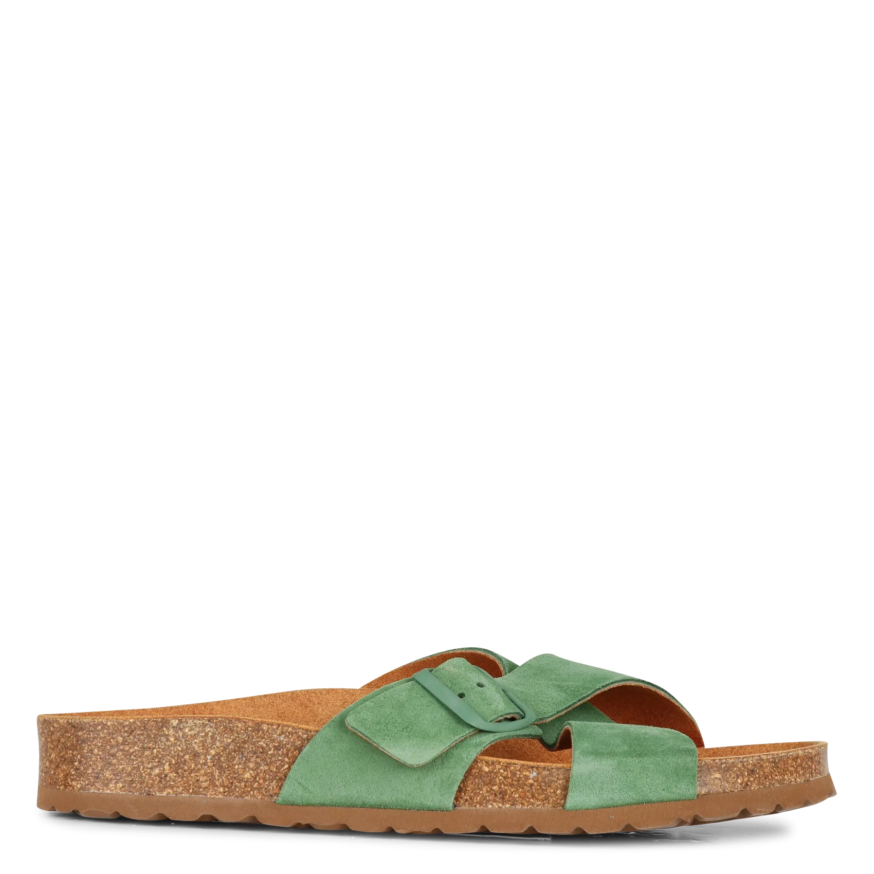 Claquette à double brides croisées Vert