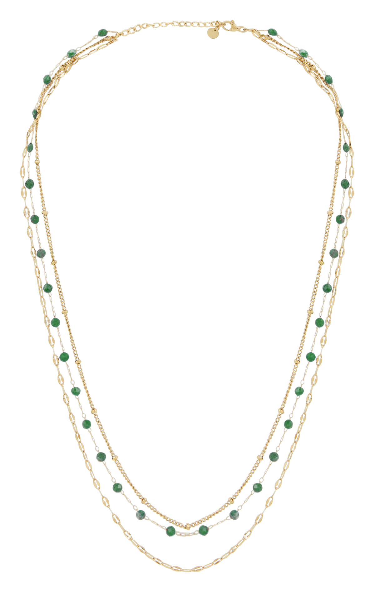 Collier rangs Vert