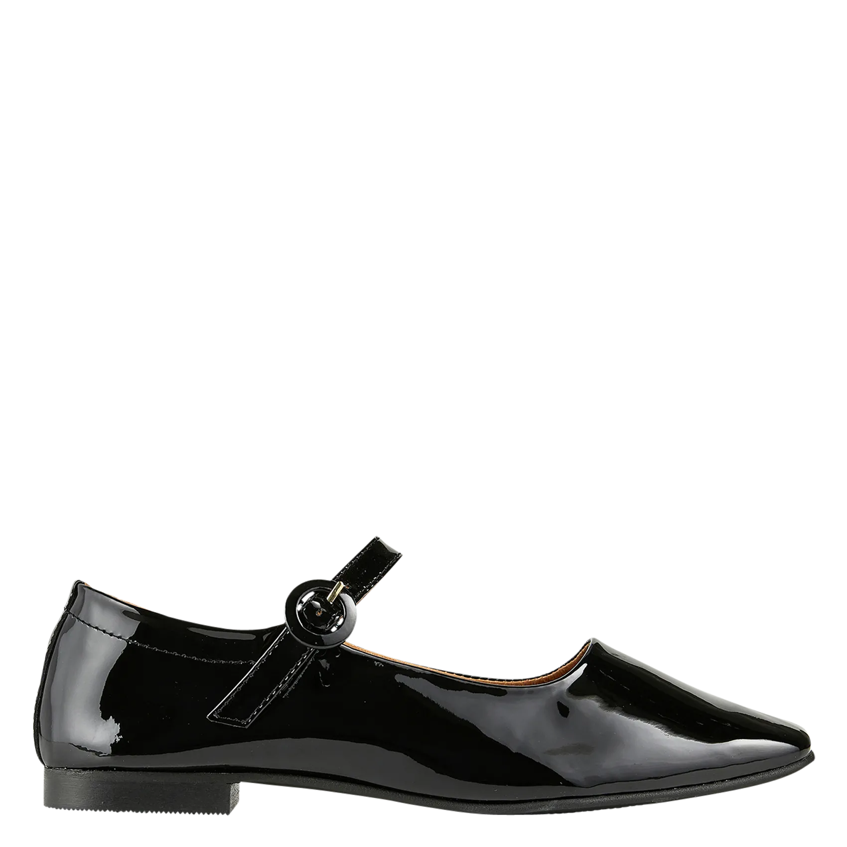 Ballerines en cuir vernis Noir GABRIELLA