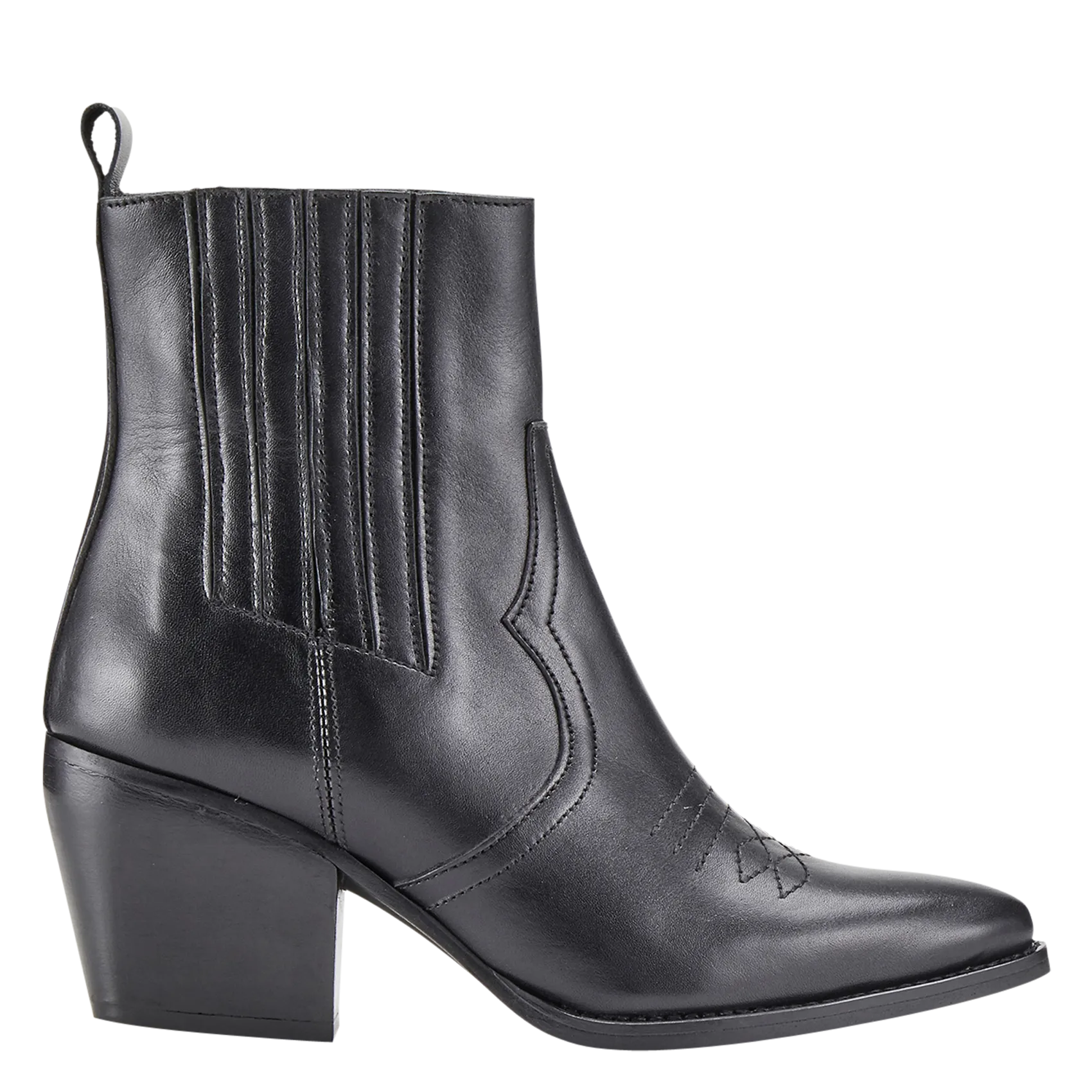 Bottines Chelsea Western en cuir Noir PETULA