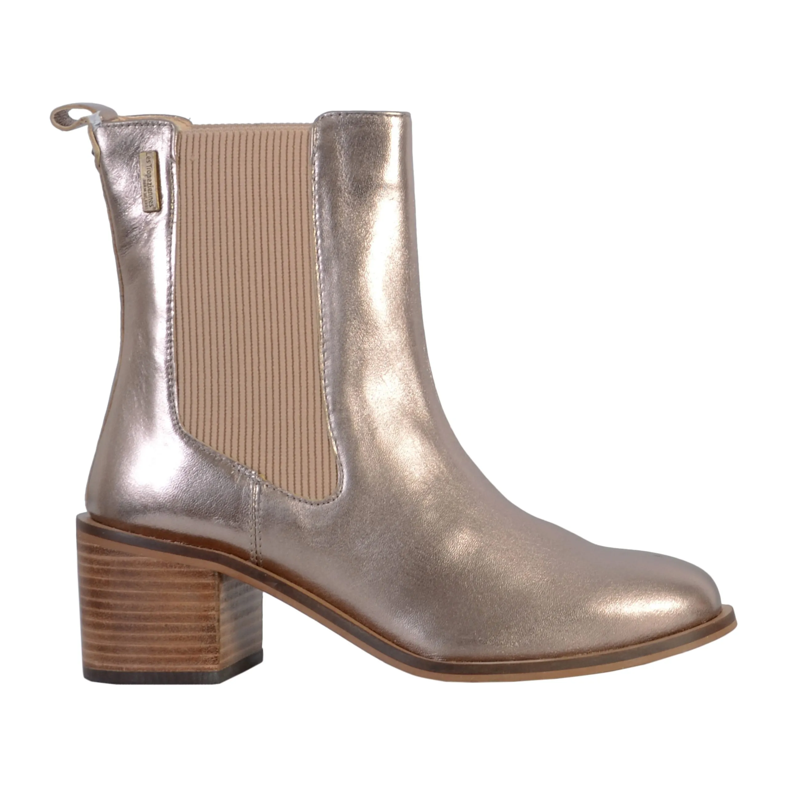 Bottines en cuir Doré
