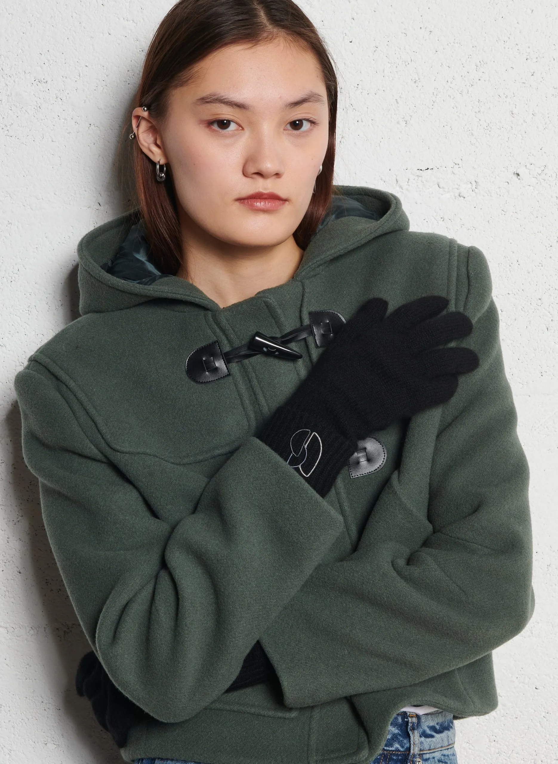 Gants en cachemire mélangé Noir CIMON