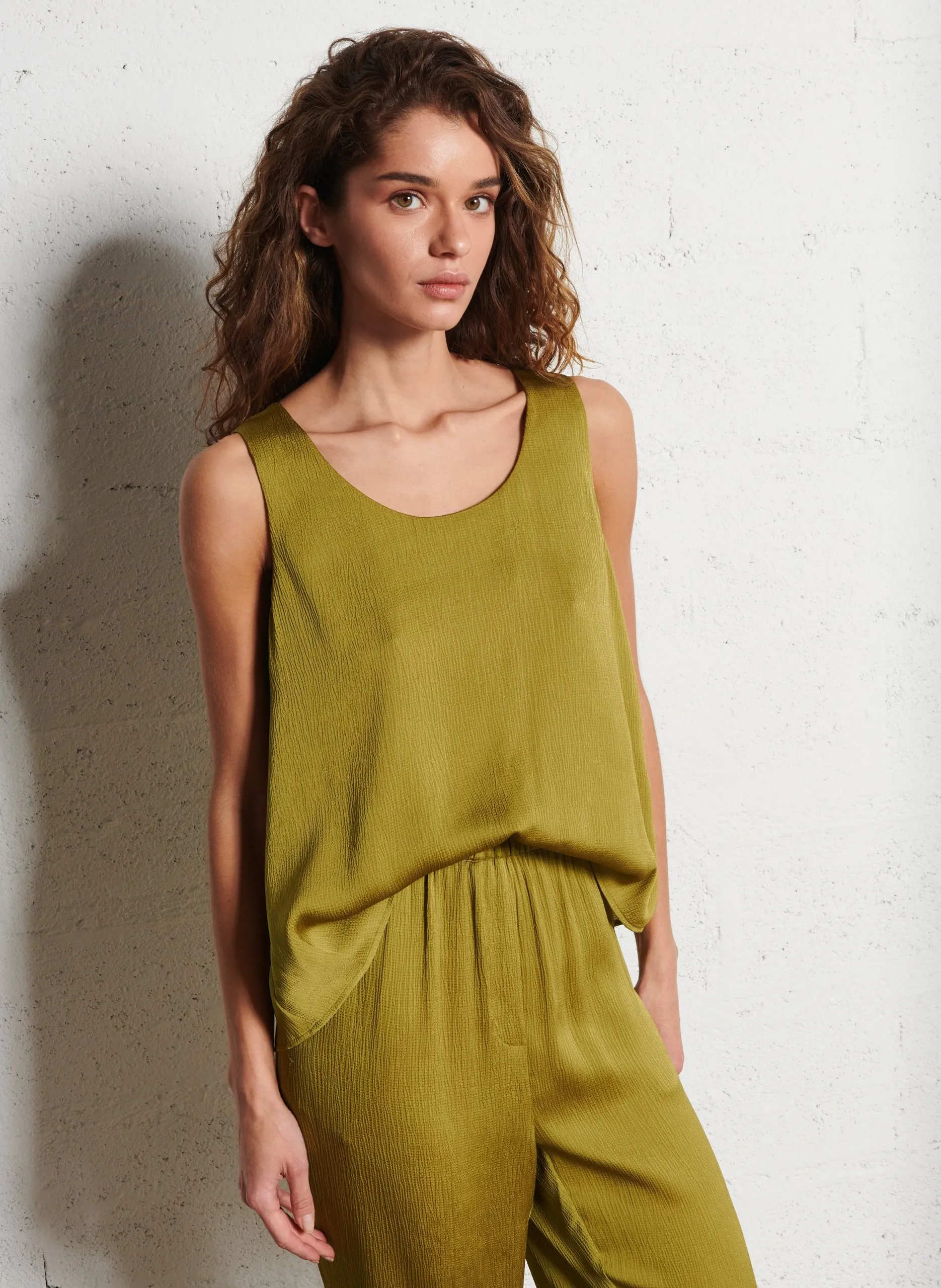 Top col rond Kaki LACHLAN