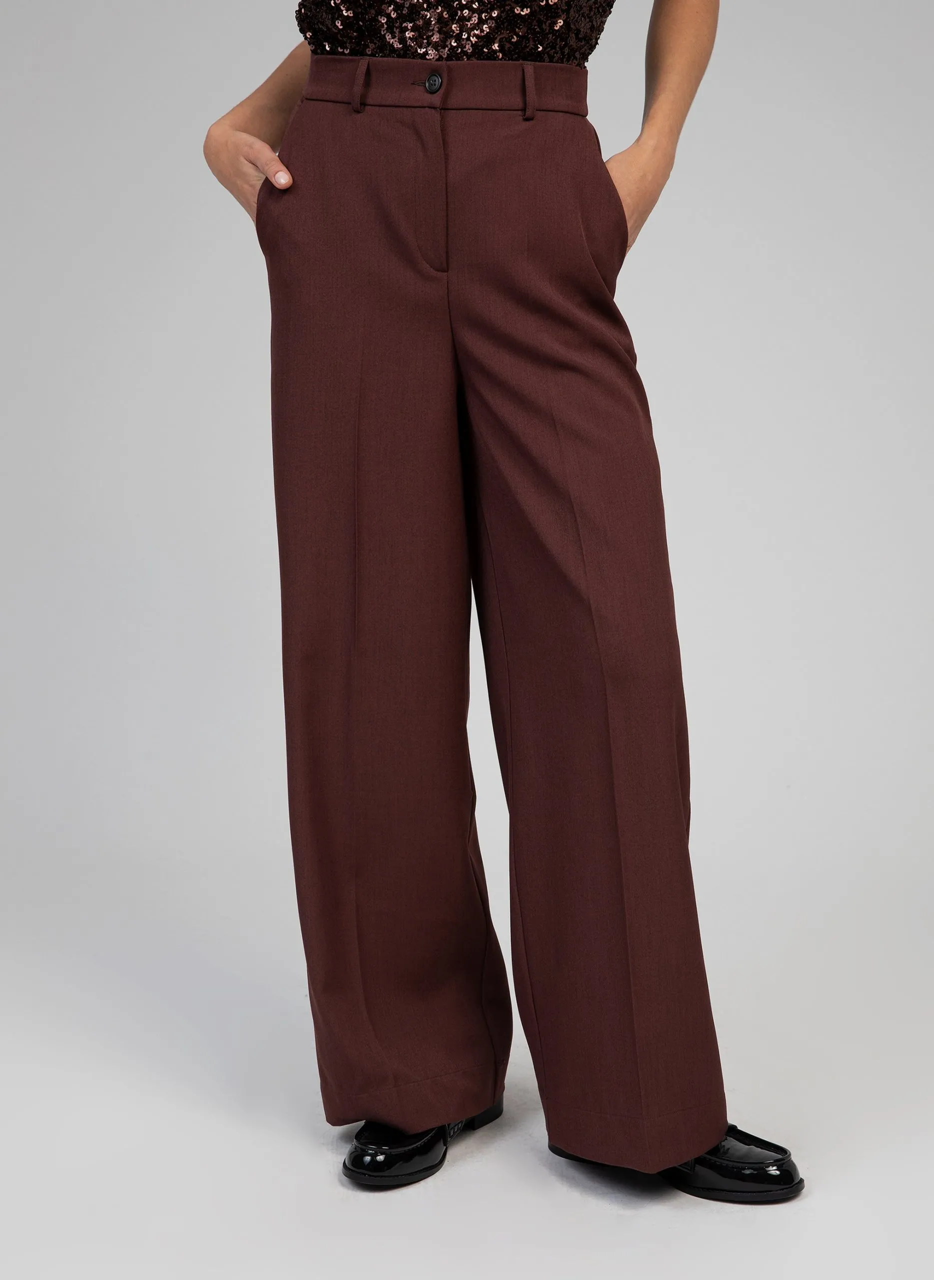 Pantalon large Marron PERLINA