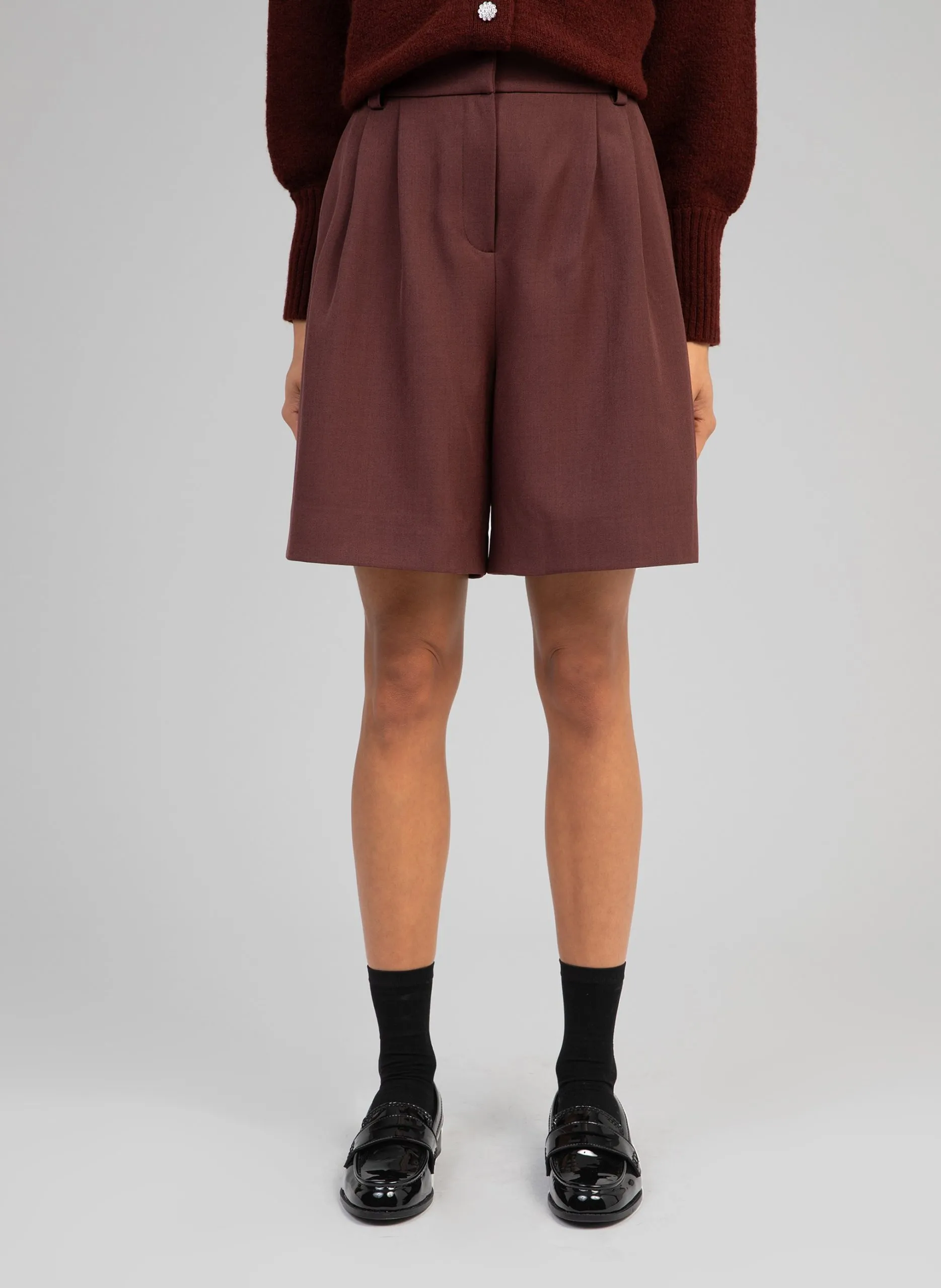 Bermuda taille haute Marron PALIO