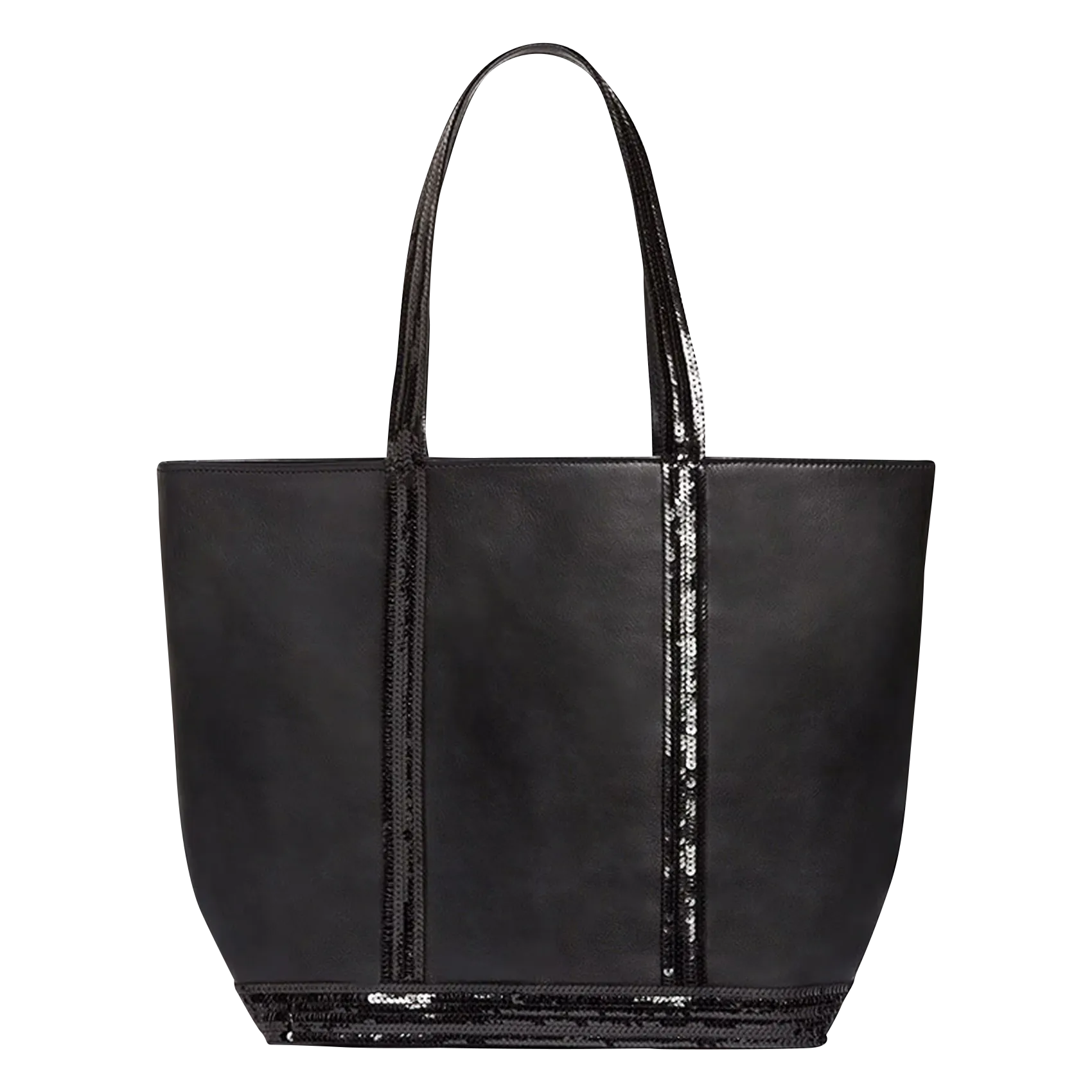 Sac cabas en cuir Noir CABAS M