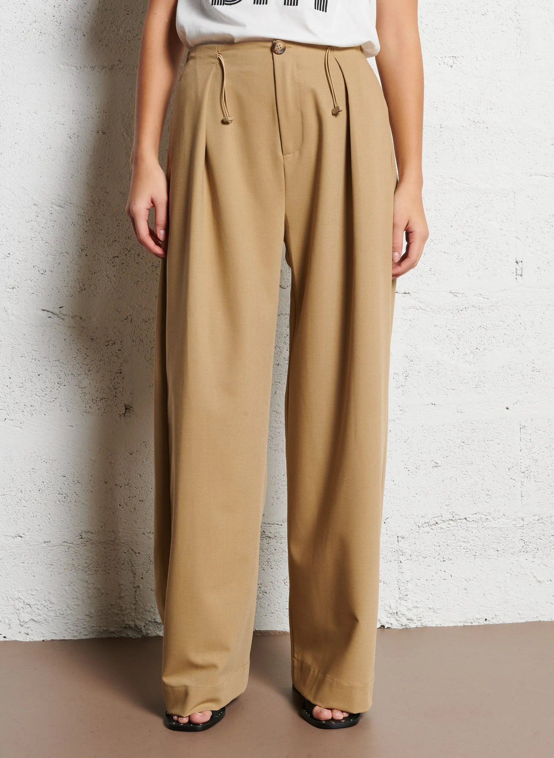 Pantalon large Beige JILIAN