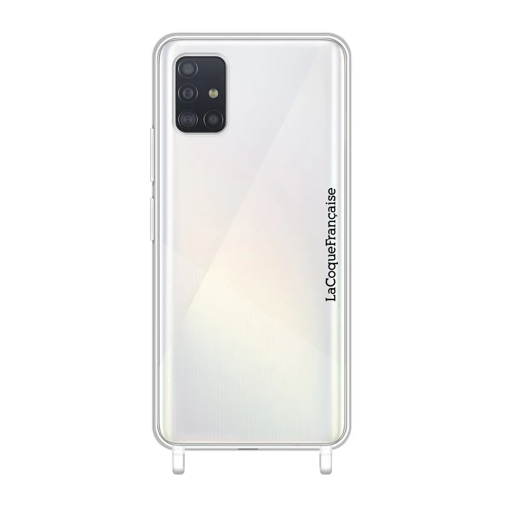 Coque de téléphone avec anneaux pour galaxy a51 Argent