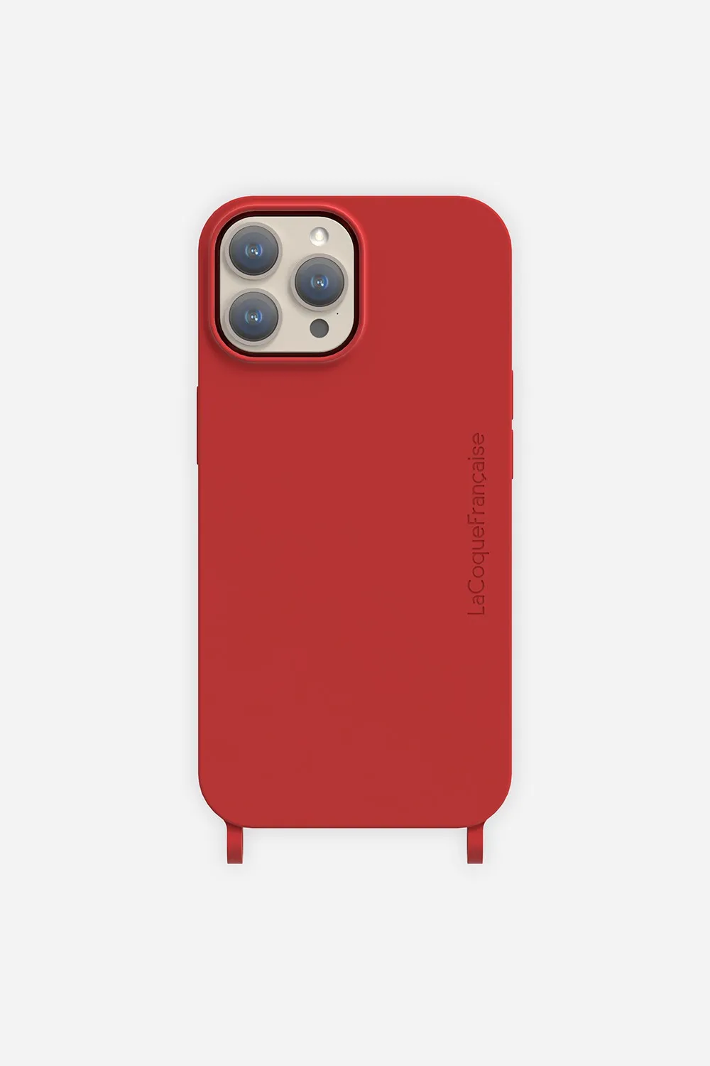 Coque de téléphone soft touch avec anneaux pour iphone 12 pro max Rouge
