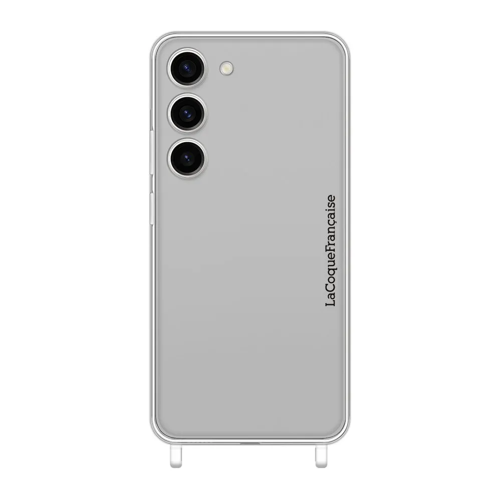 Coque de téléphone avec anneaux pour galaxy s23 plus Argent