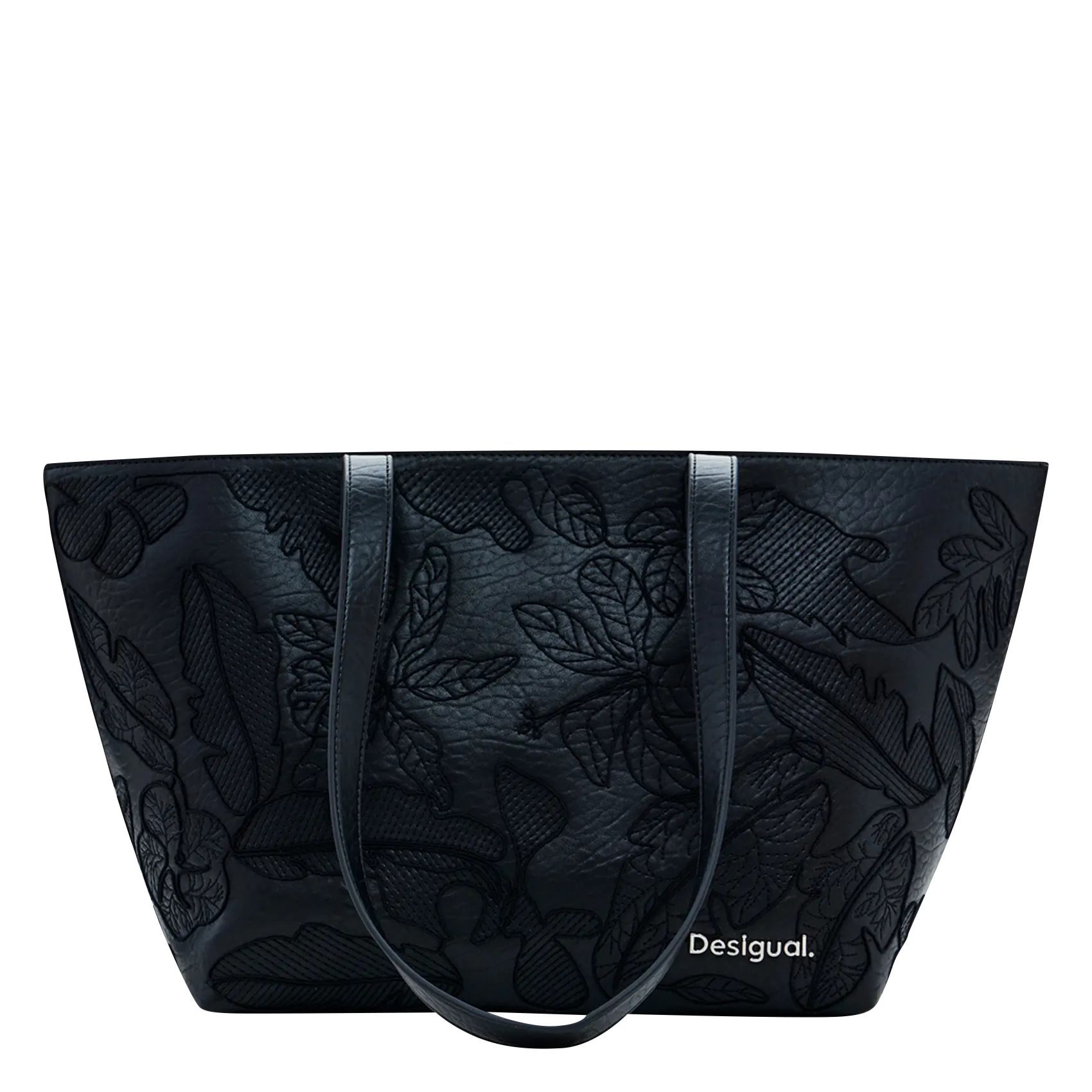 Cabas à fleurs Noir